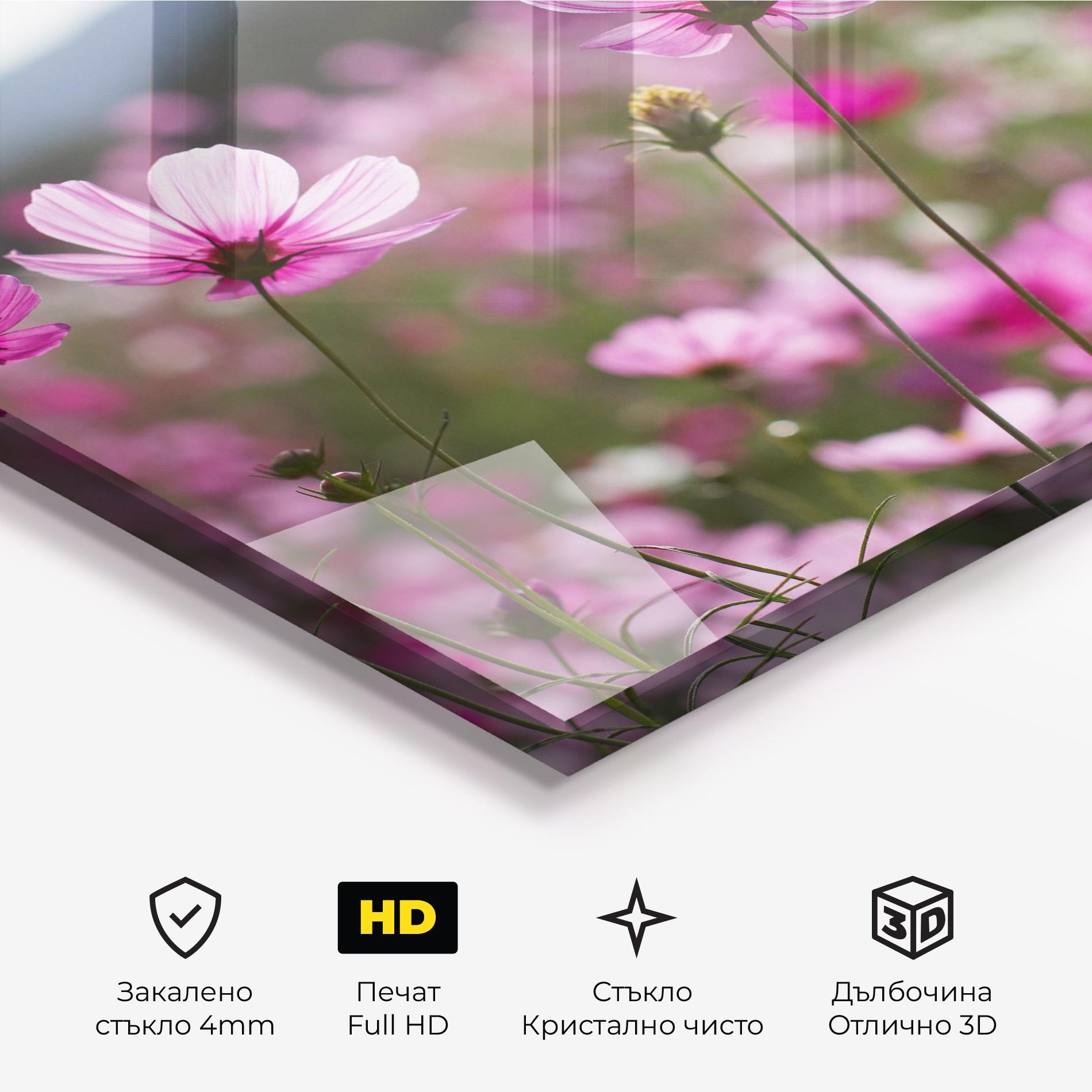 Стъклена картина Cosmos Flower mockup 3