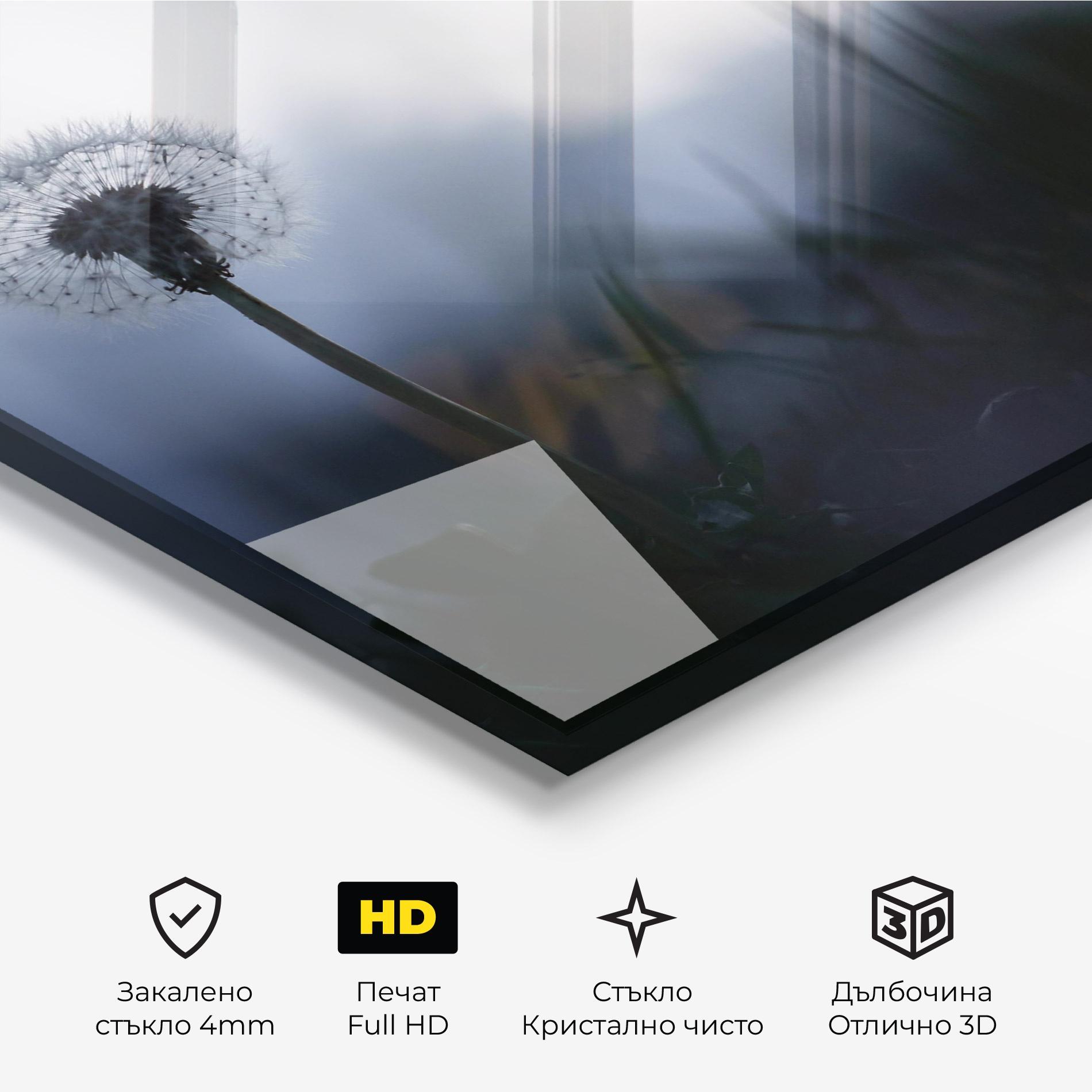 Стъклена картина Dandelion Wild View mockup 3
