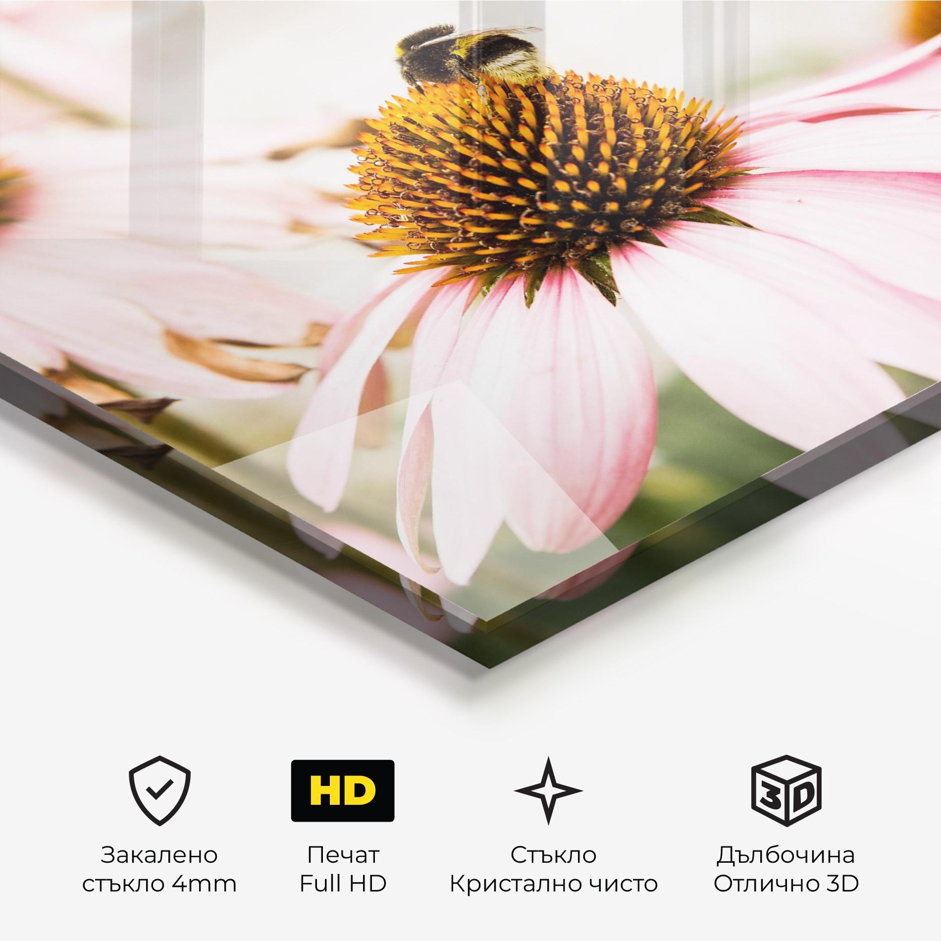 Стъклена картина Daylight Flower mockup 3