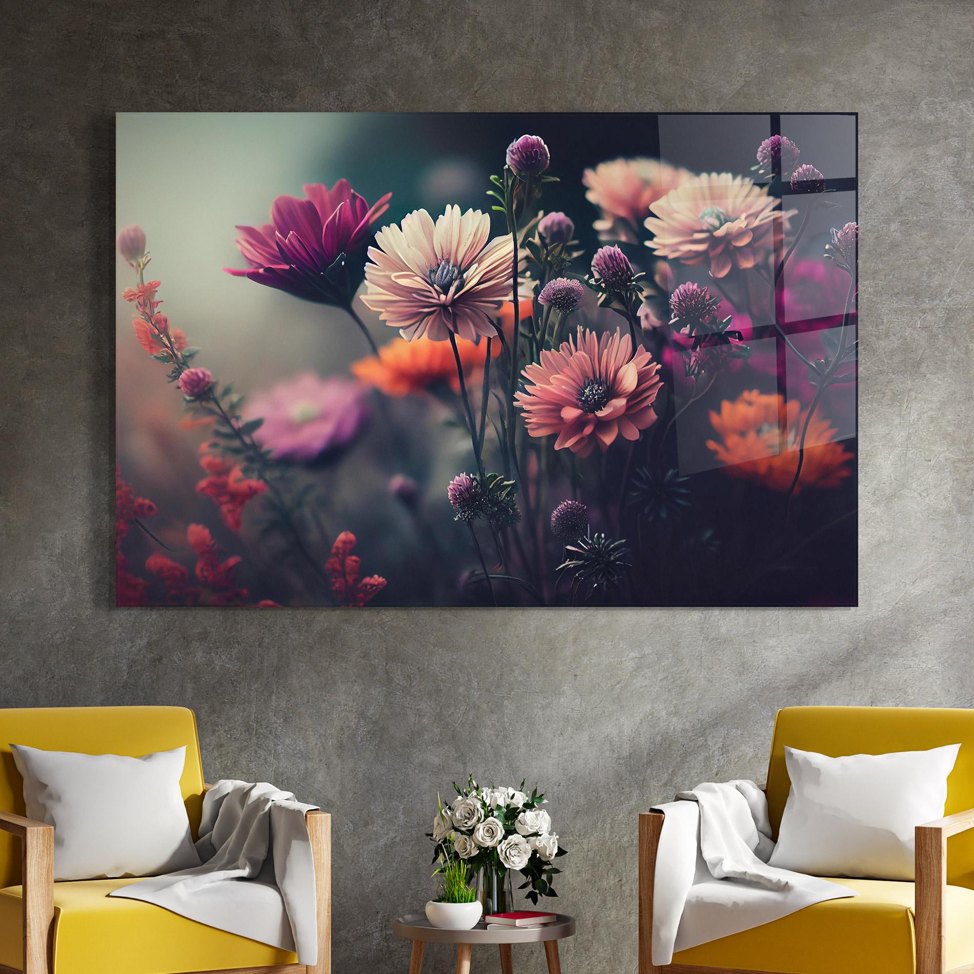 Стъклена картина Beautiful Flower Garden mockup 4