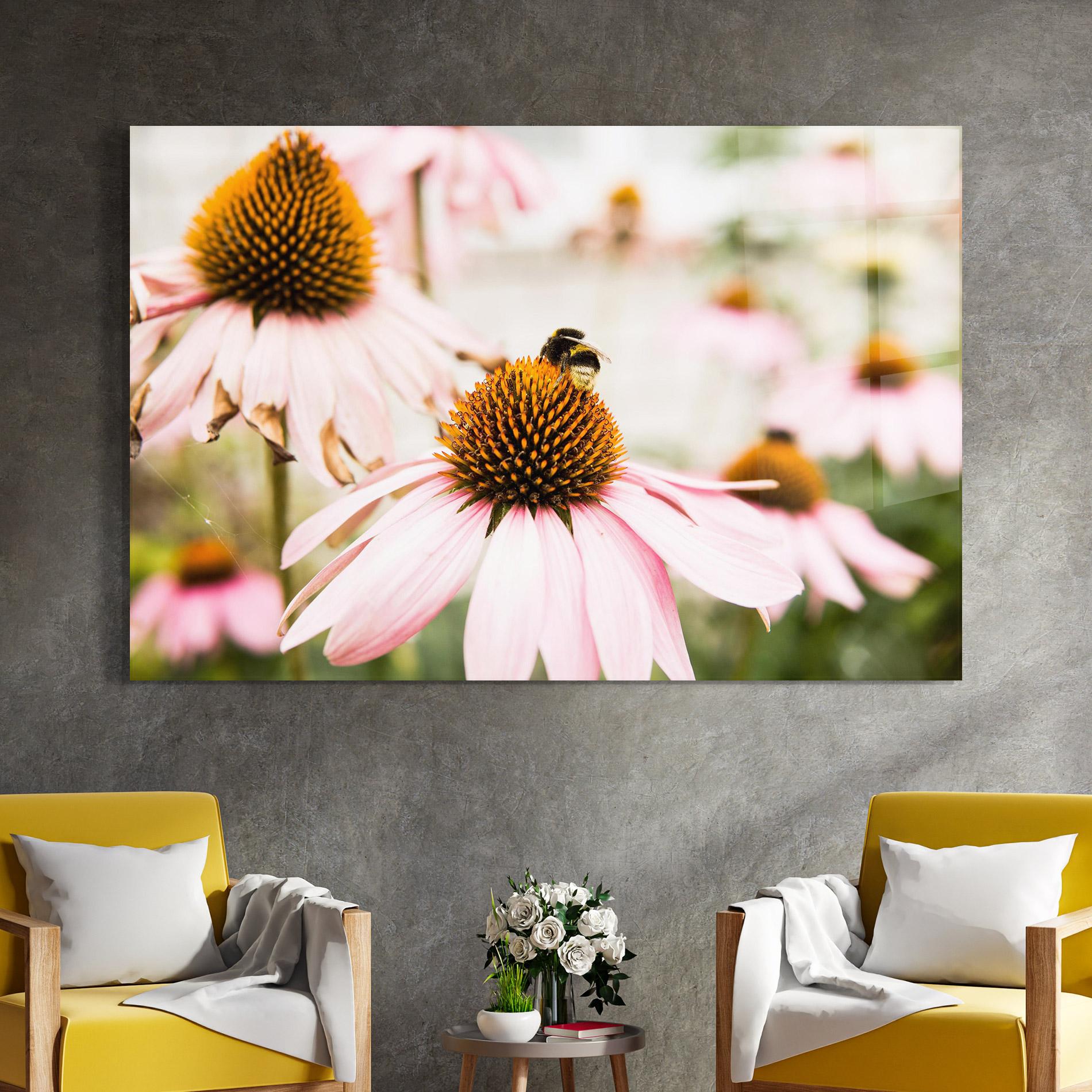 Стъклена картина Daylight Flower mockup 4