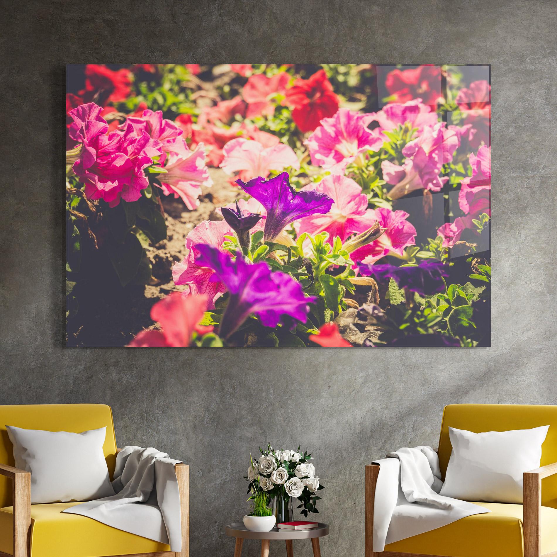 Стъклена картина Daylight Purple Flower mockup 4