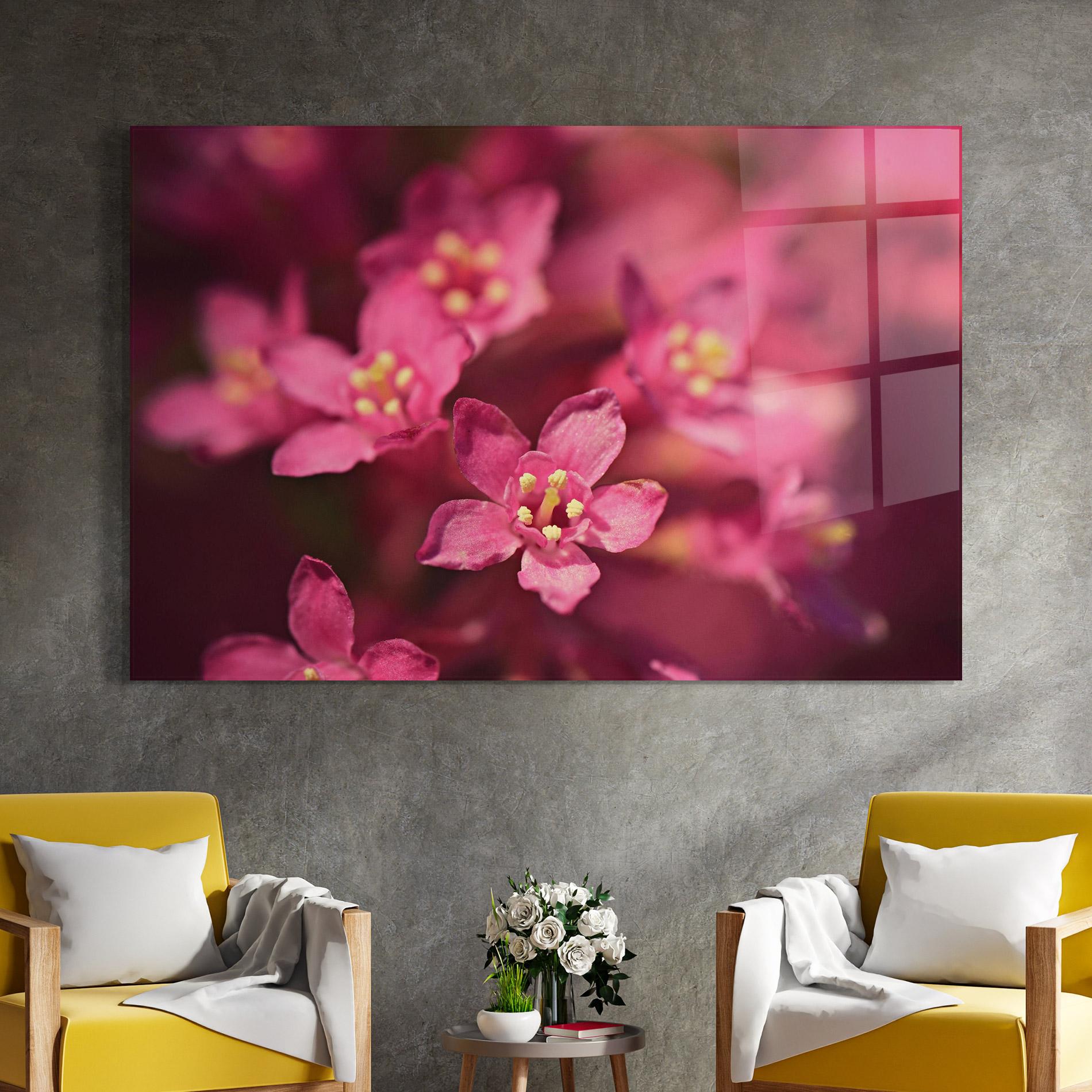 Стъклена картина Flower Background mockup 4