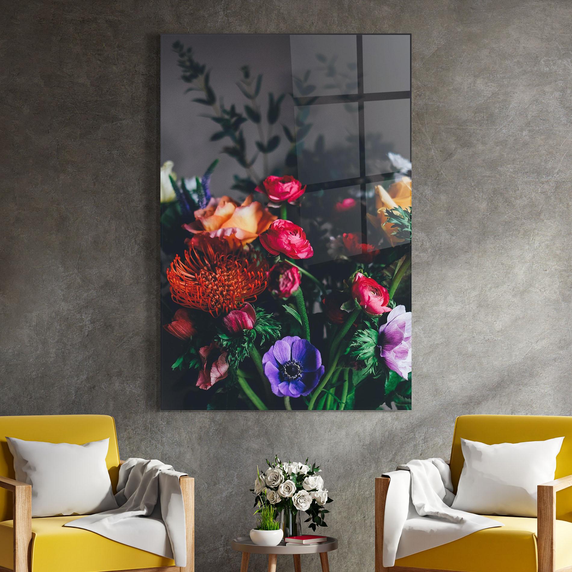 Стъклена картина Flower Garden mockup 4