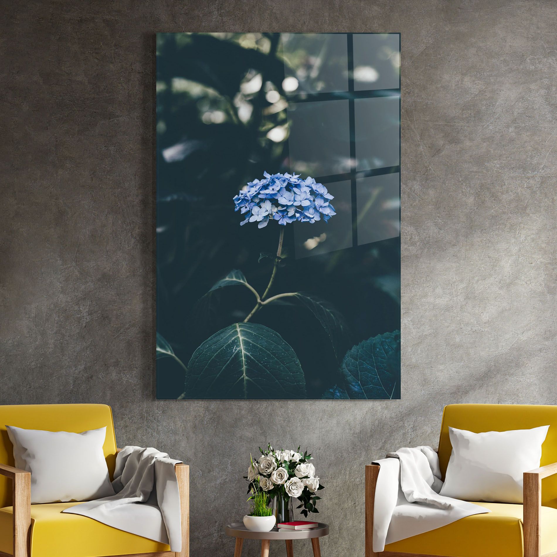 Forest Blue Flower mockup 4