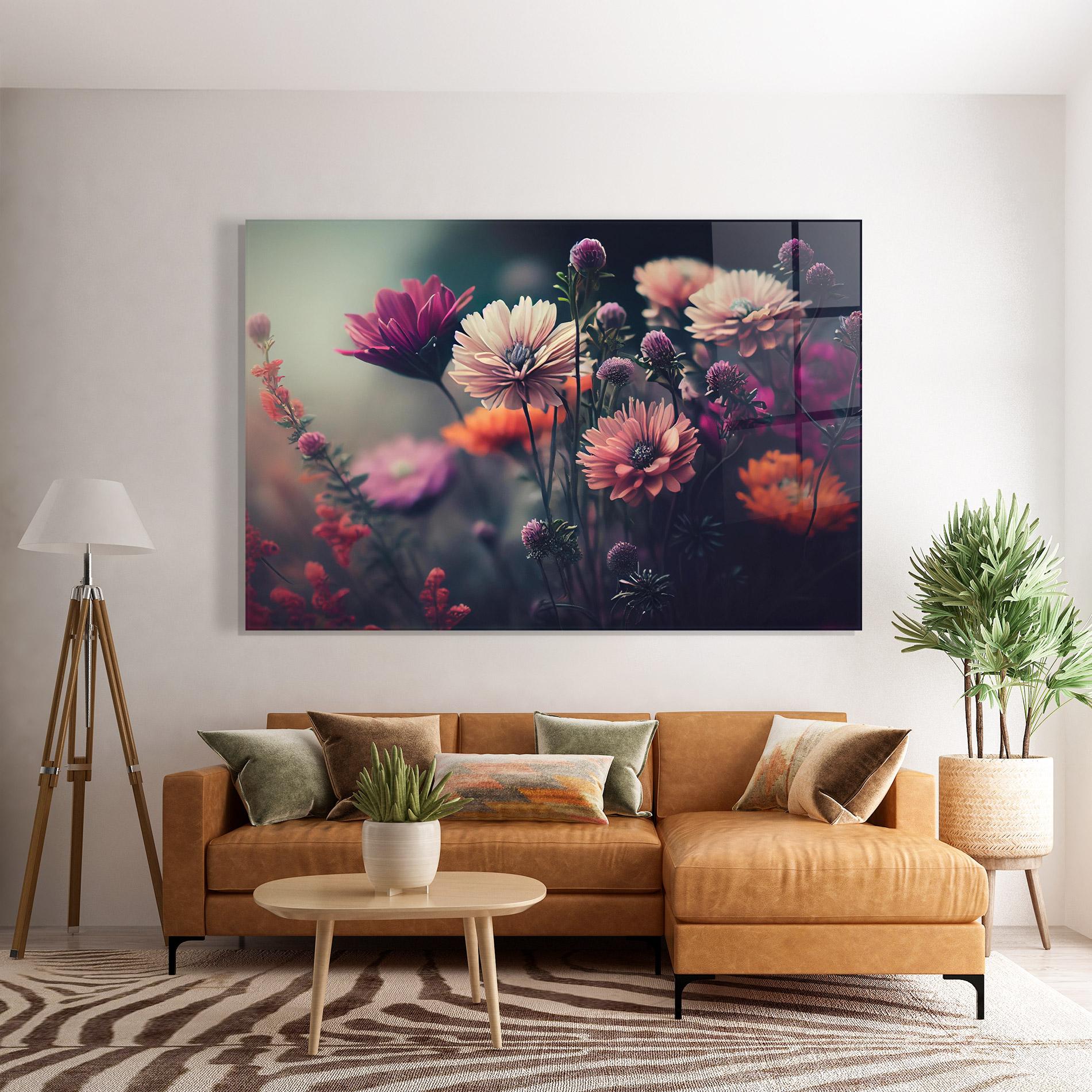 Стъклена картина Beautiful Flower Garden mockup 7