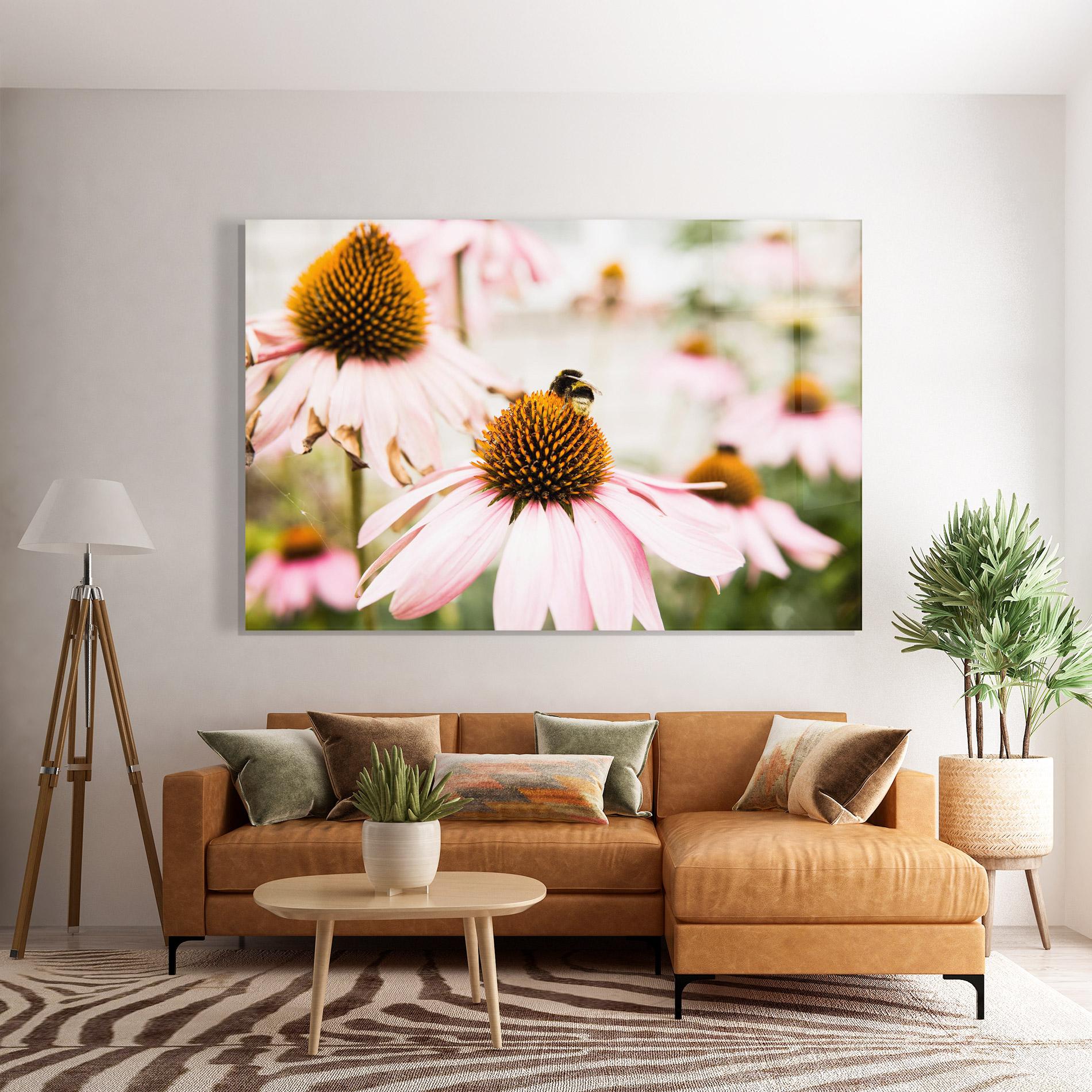 Стъклена картина Daylight Flower mockup 7