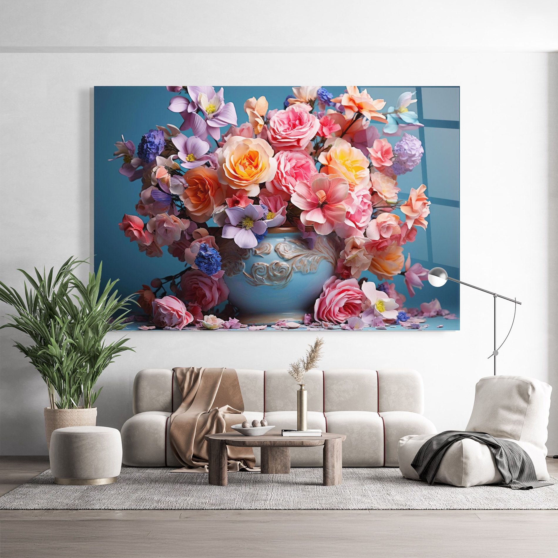 Blue Vase Flowers mockup 9