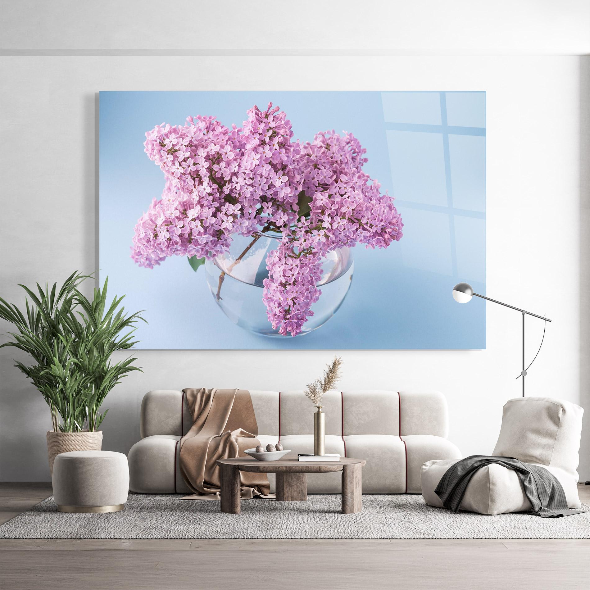 Стъклена картина Lilac Flower mockup 9