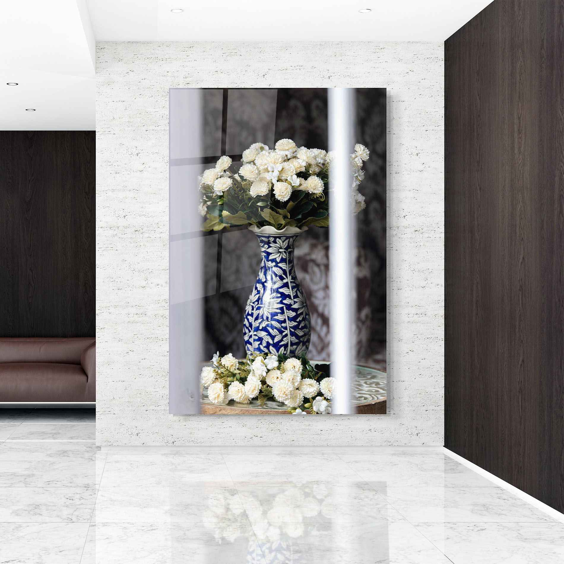 Blue Patern Vase mockup 9