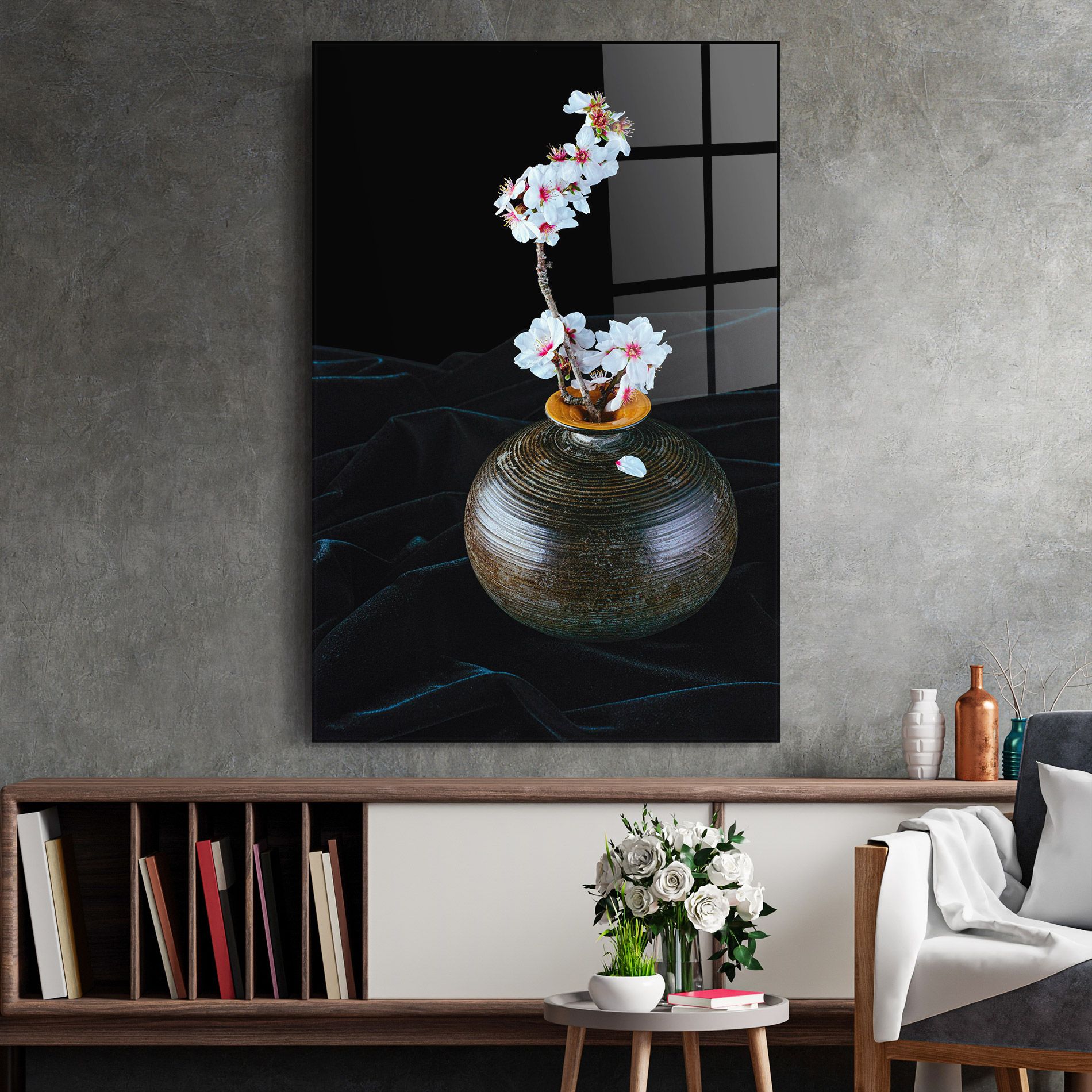 Brown Vase Flowers mockup 2