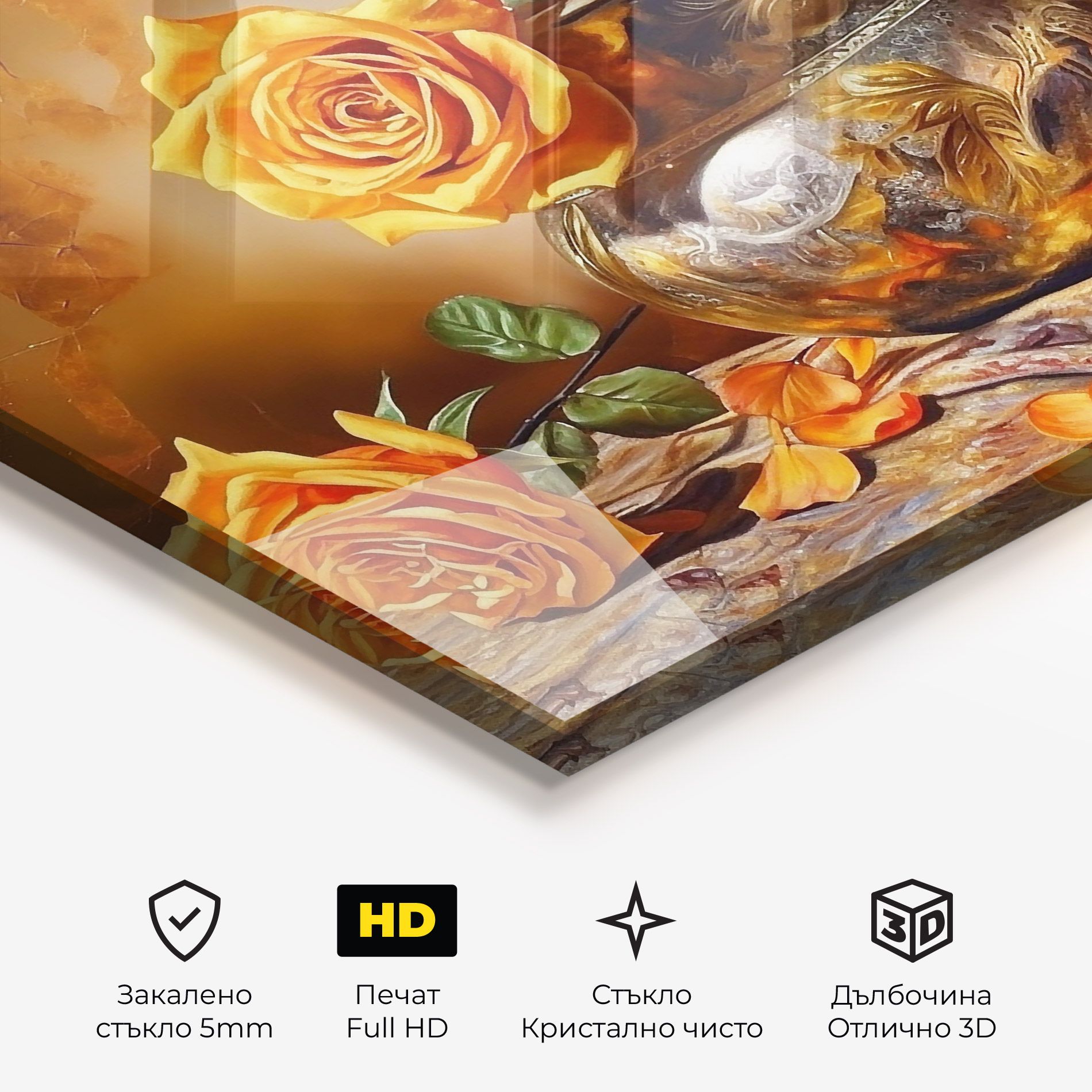 Orange Roses Vase mockup 3