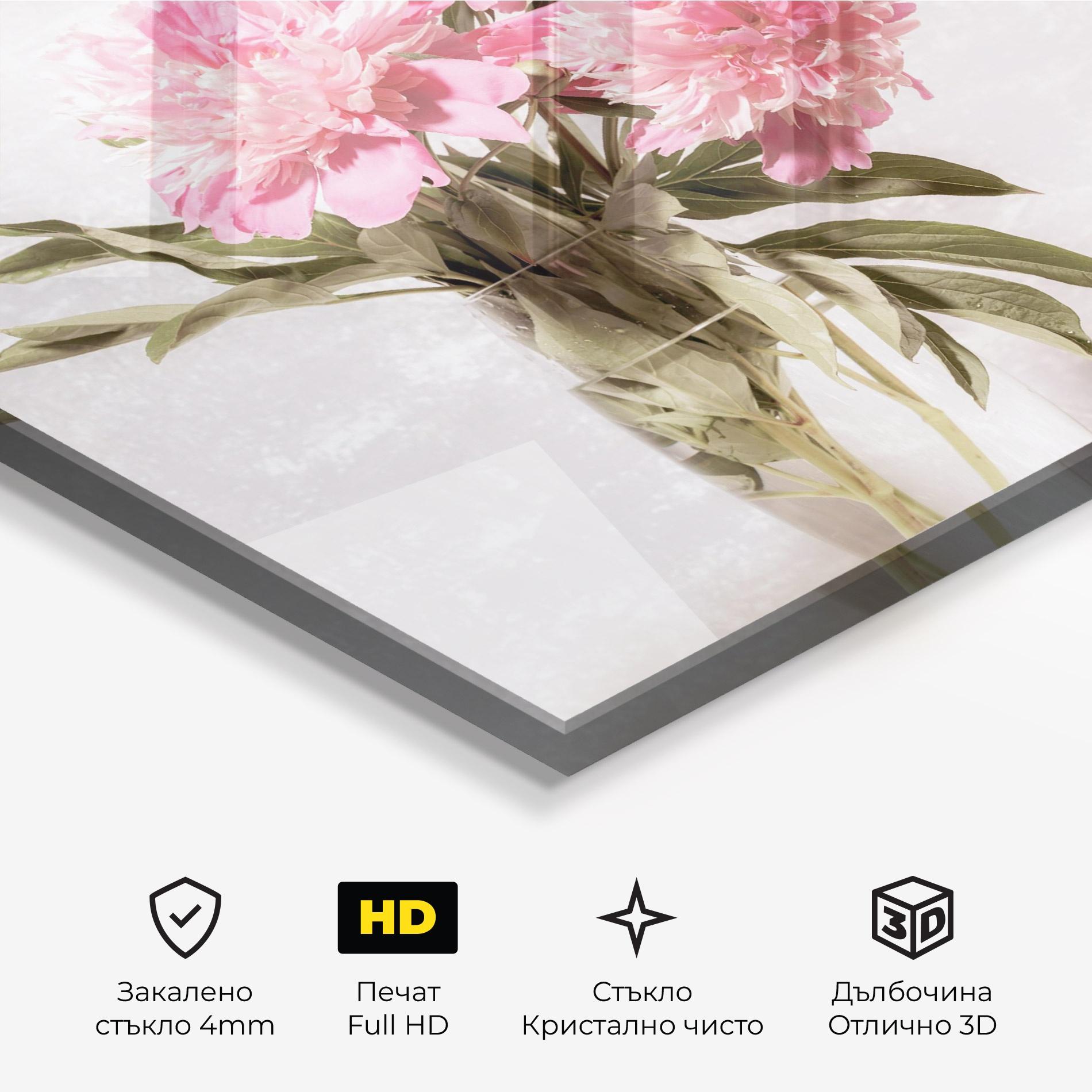Стъклена картина Bouquet Vase mockup 3