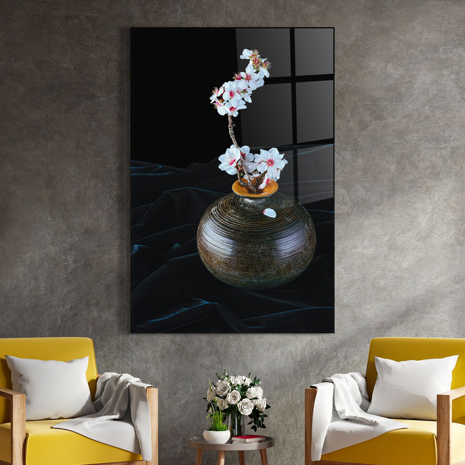 Brown Vase Flowers mockup 4