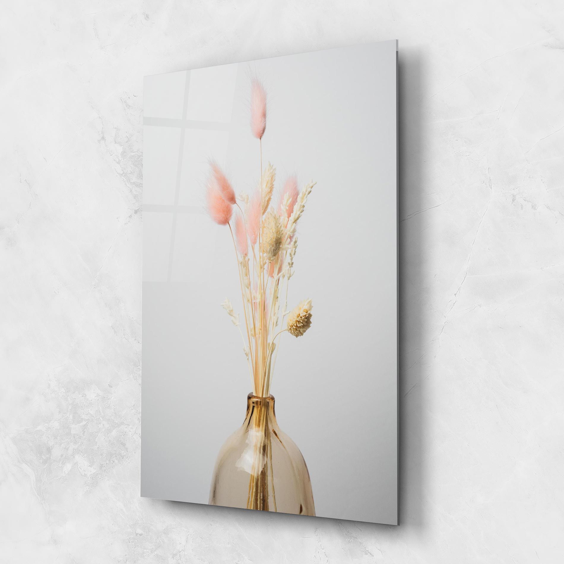 Pink Cream Flower Vase mockup 1
