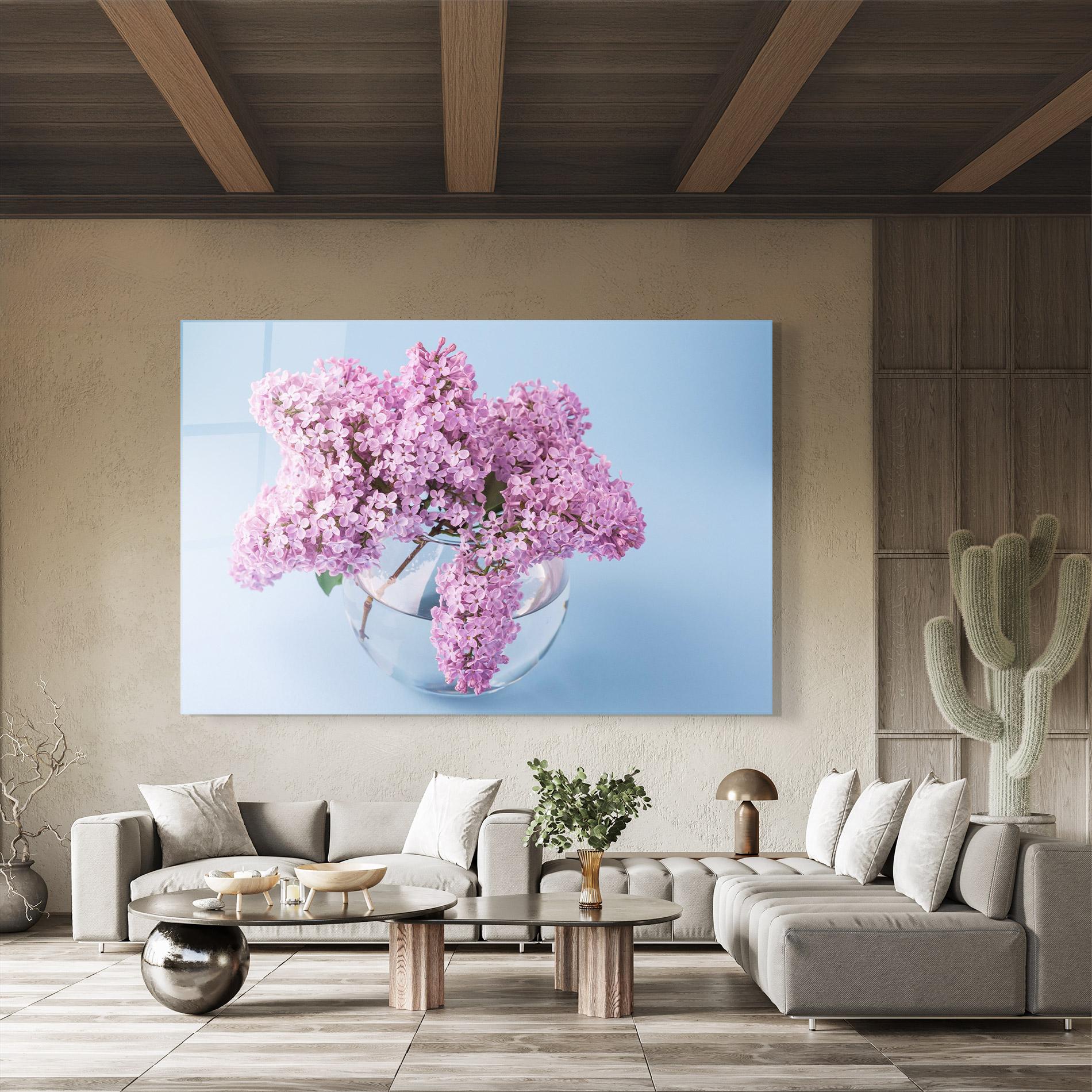 Стъклена картина Lilac Flower mockup 8