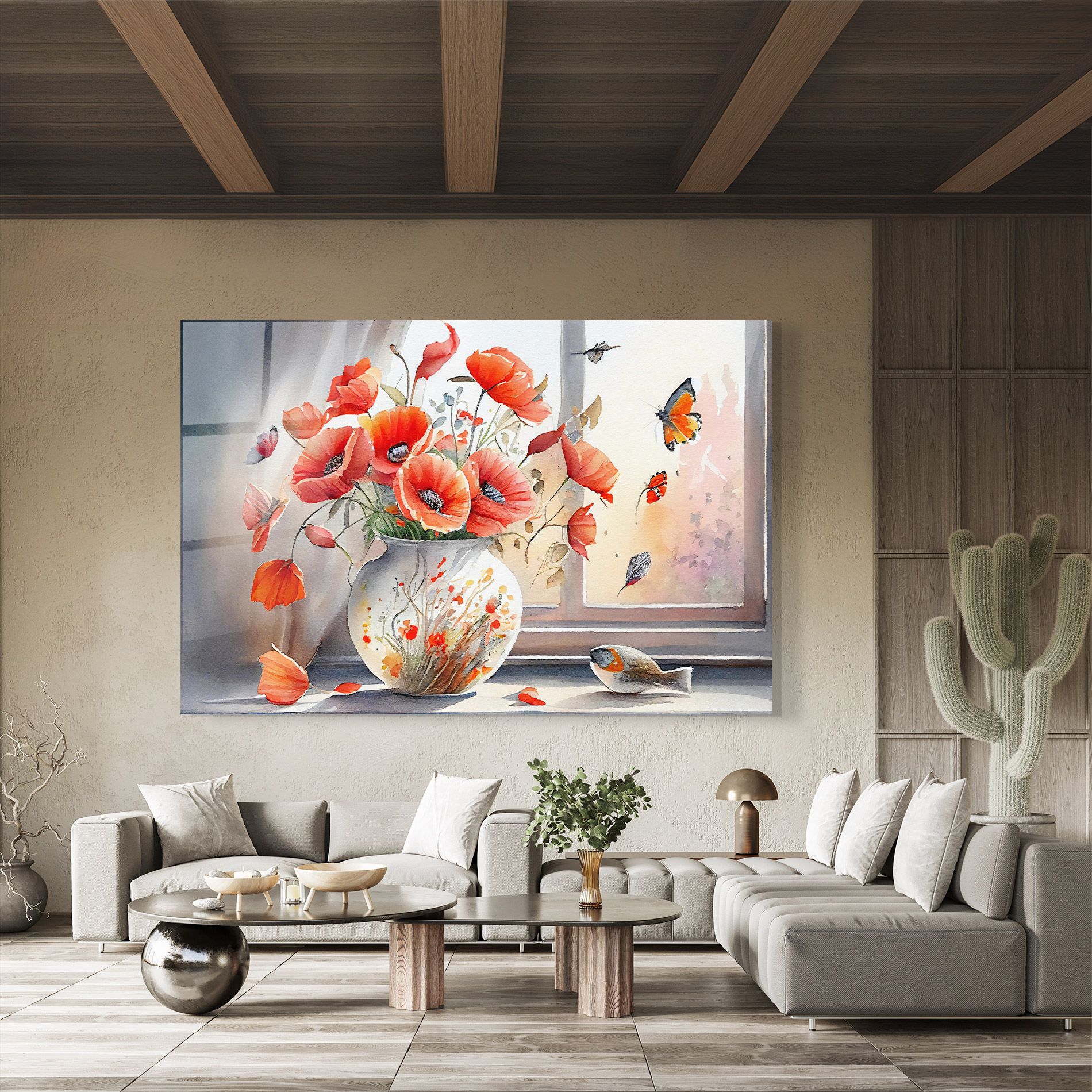 Poppies Vase mockup 8