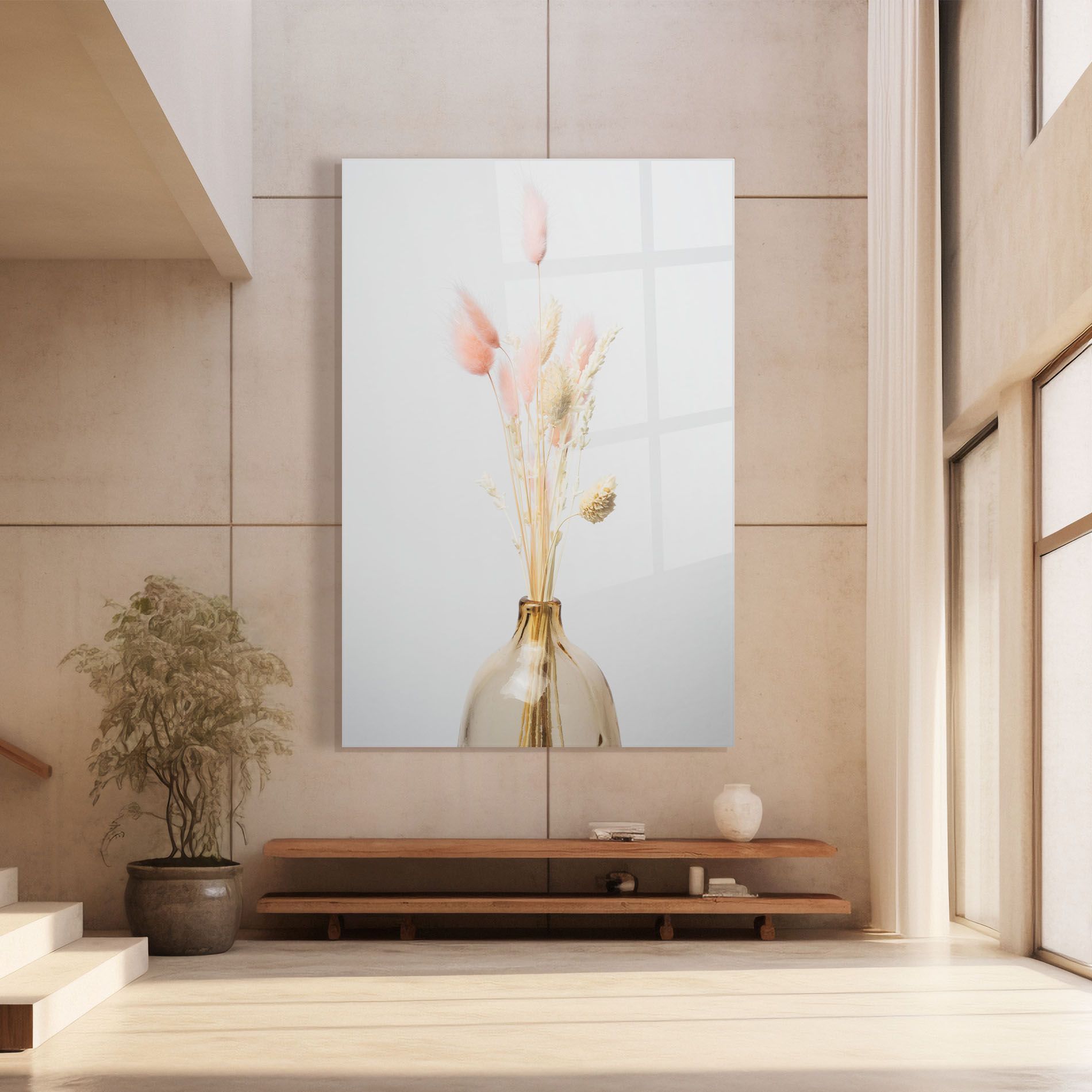 Pink Cream Flower Vase mockup 8