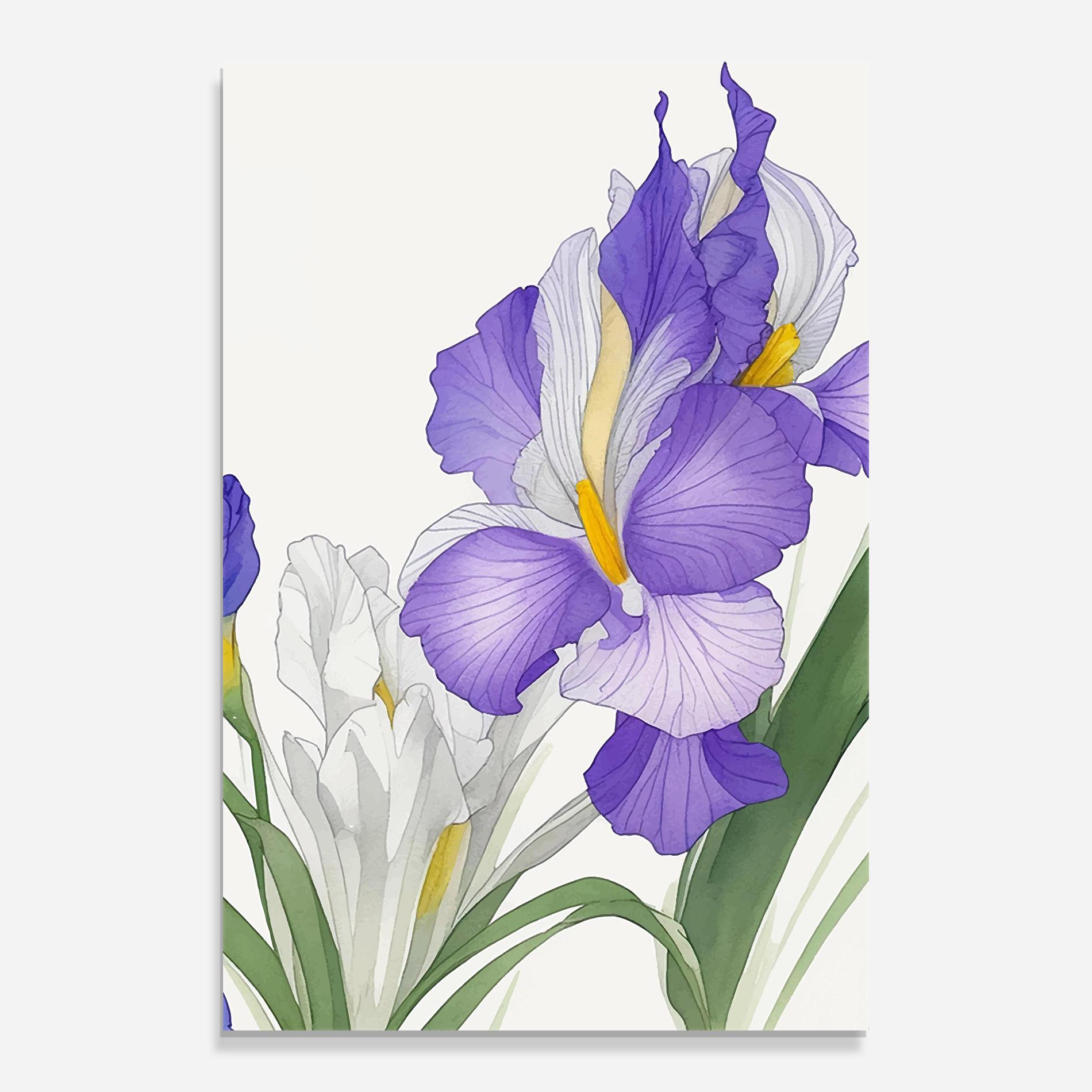 Стъклена картина Irirs Hand Drawn mockup 0