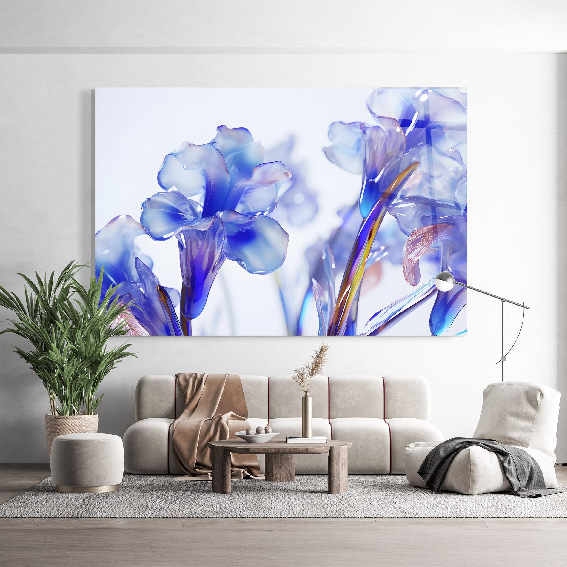 Стъклена картина Iris Glass mockup 9