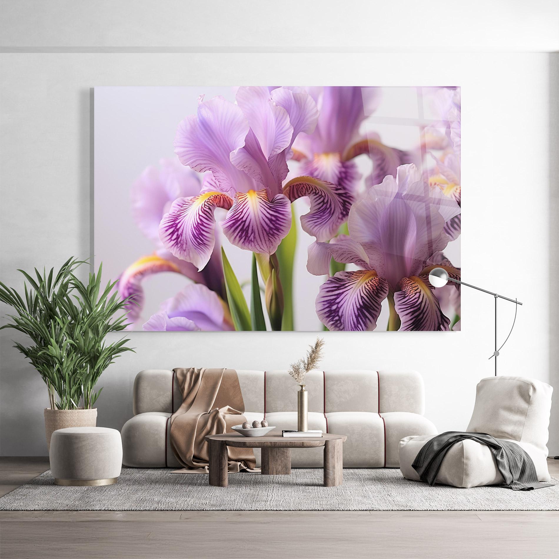 Стъклена картина Iris In Vase mockup 9
