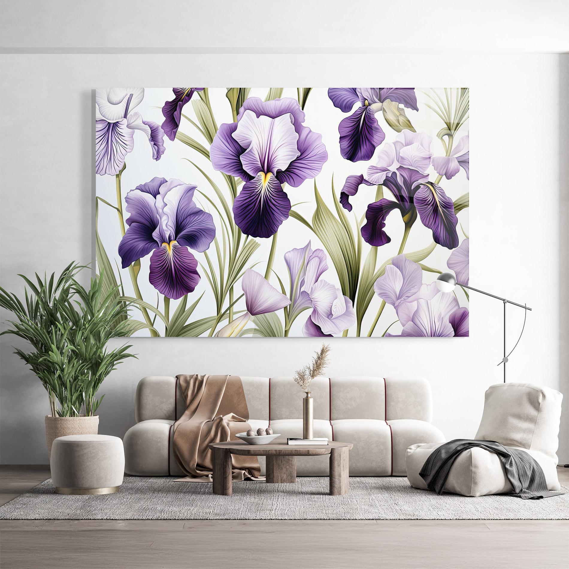 Стъклена картина Iris Painting mockup 9