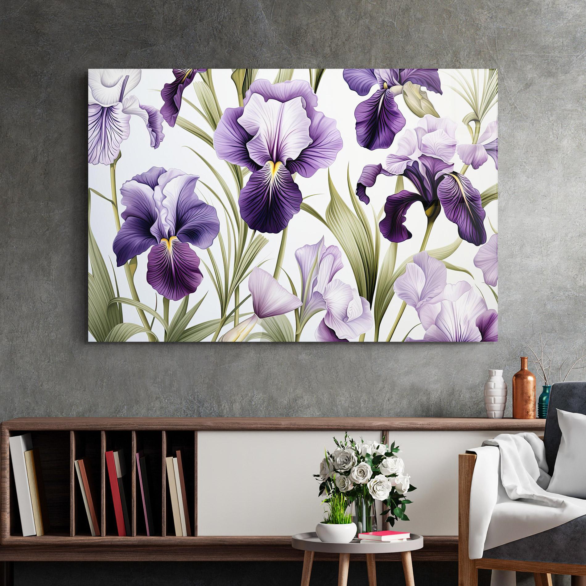 Стъклена картина Iris Painting mockup 2