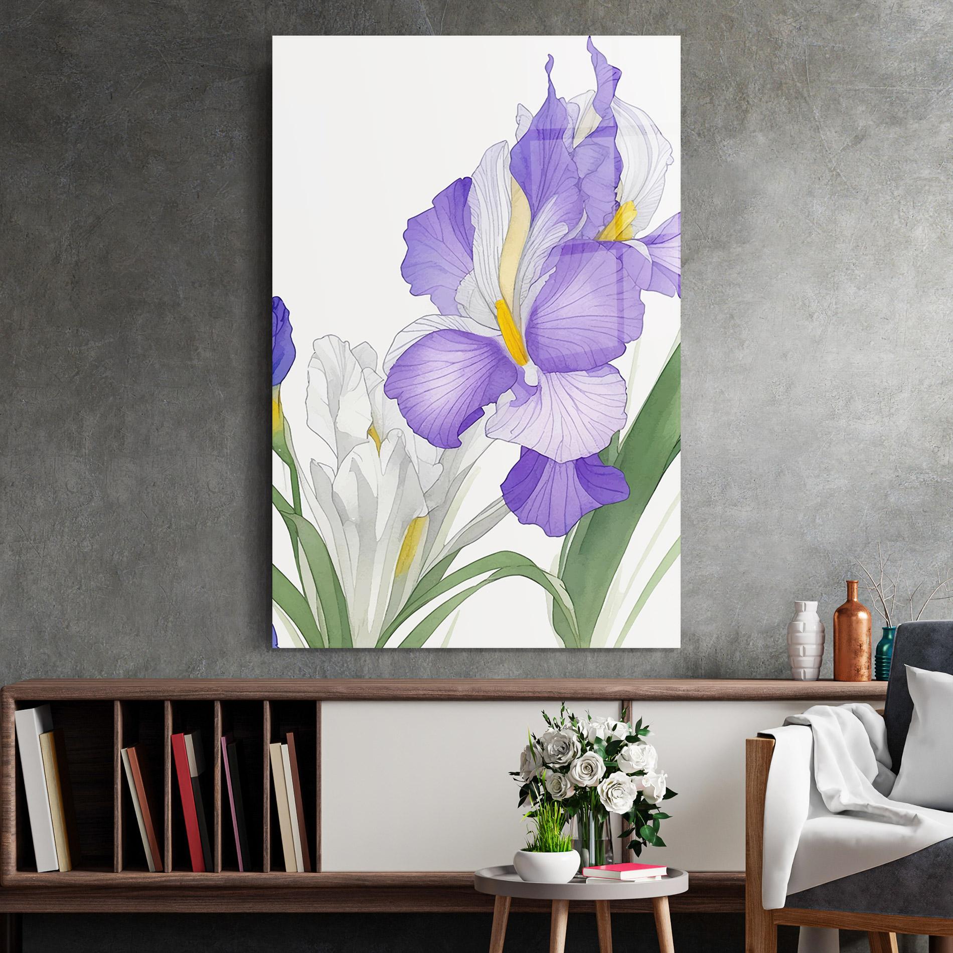 Стъклена картина Irirs Hand Drawn mockup 2