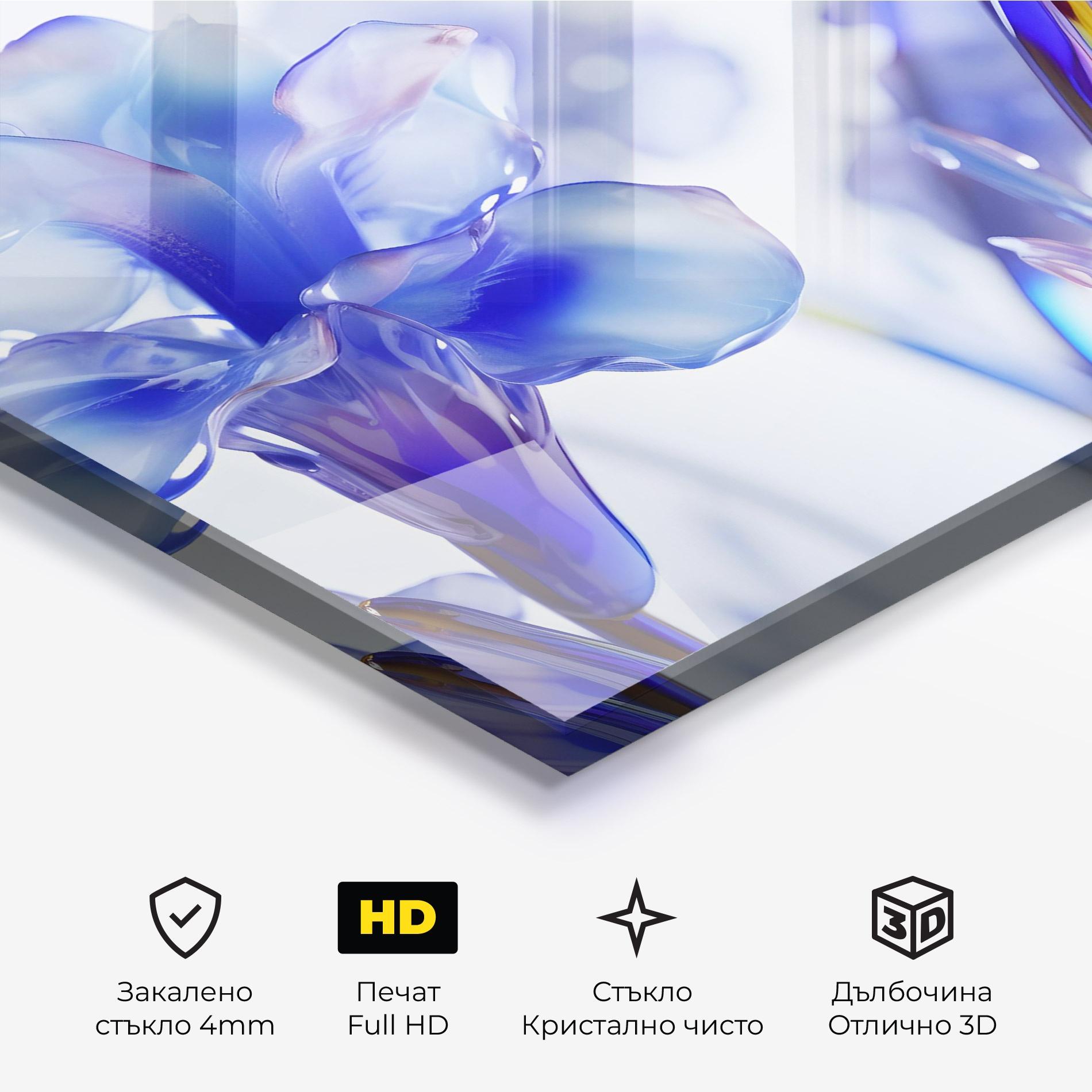 Стъклена картина Iris Glass mockup 3