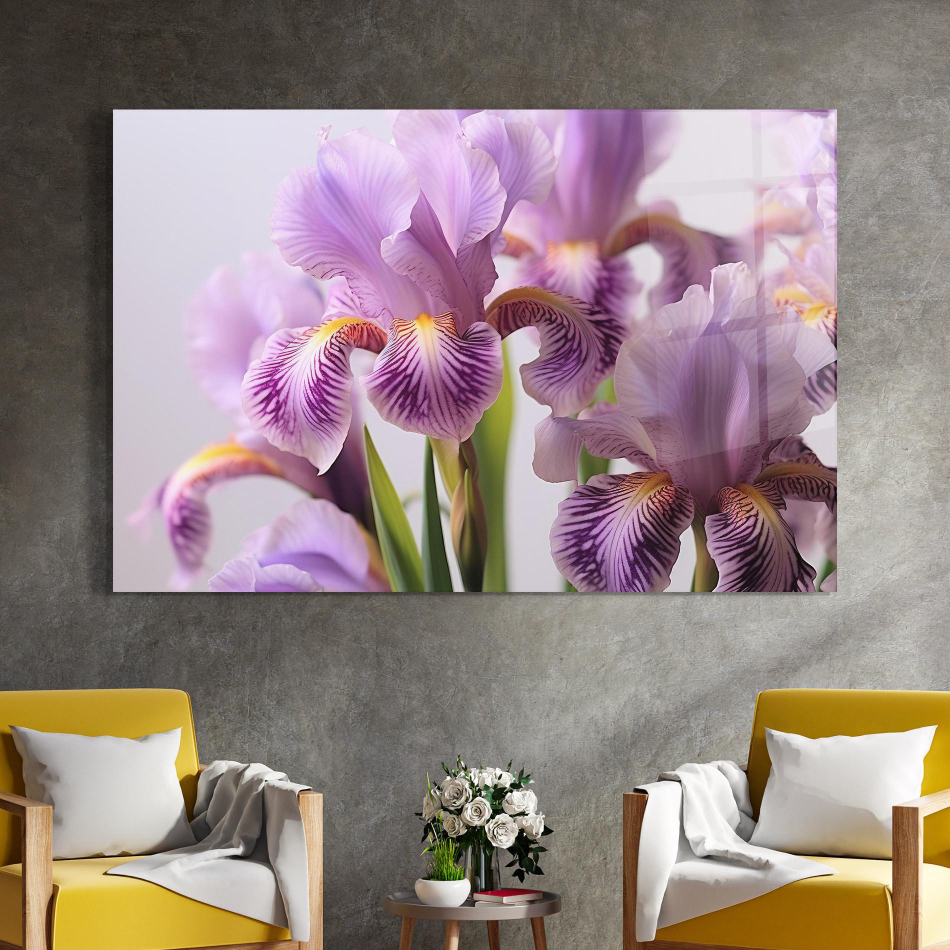 Стъклена картина Iris In Vase mockup 4