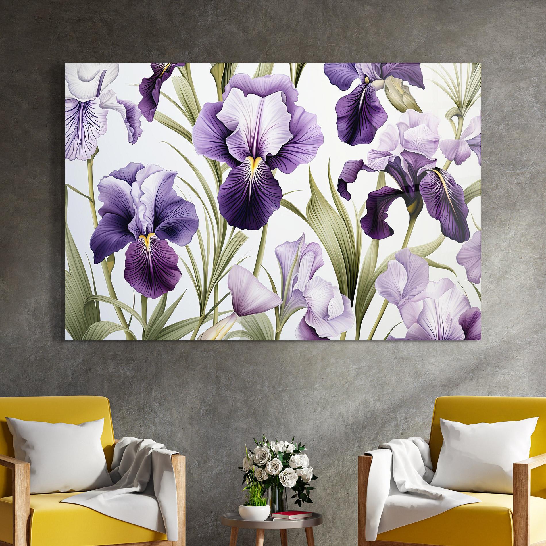 Стъклена картина Iris Painting mockup 4