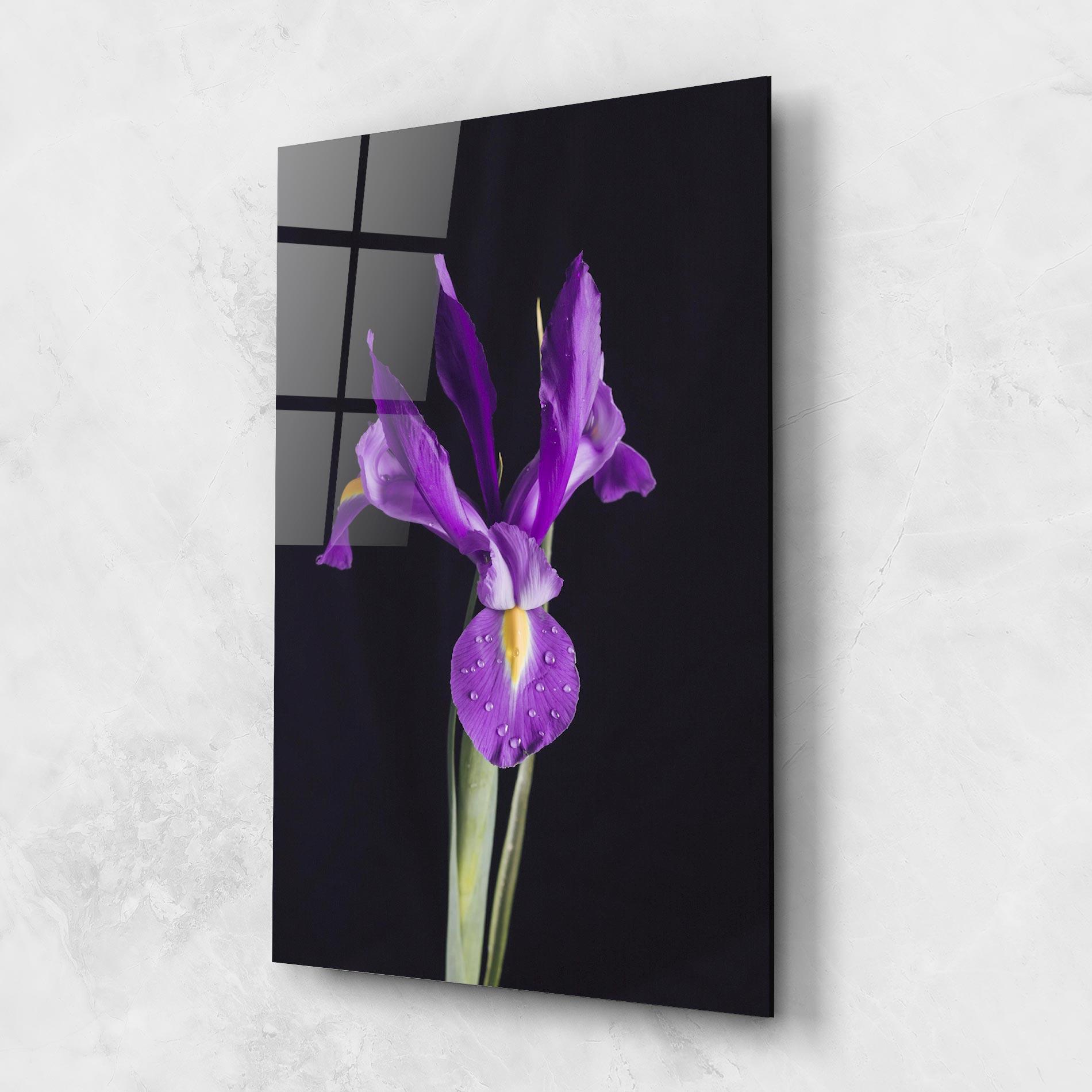Стъклена картина Fresh Purple Iris mockup 1