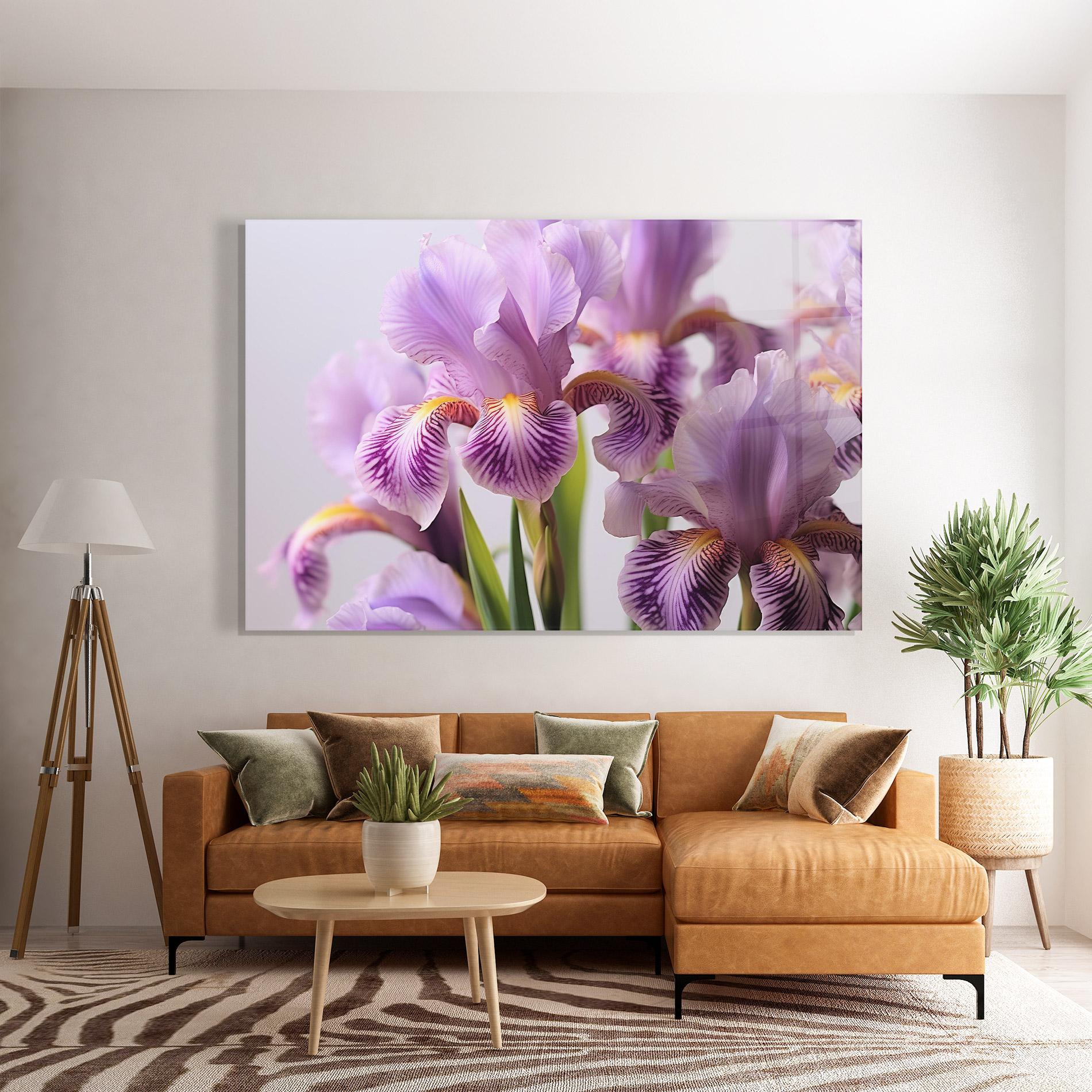 Стъклена картина Iris In Vase mockup 7