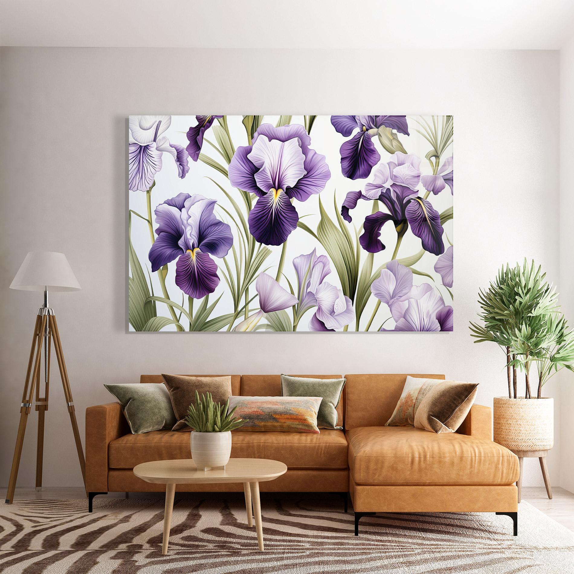 Стъклена картина Iris Painting mockup 7
