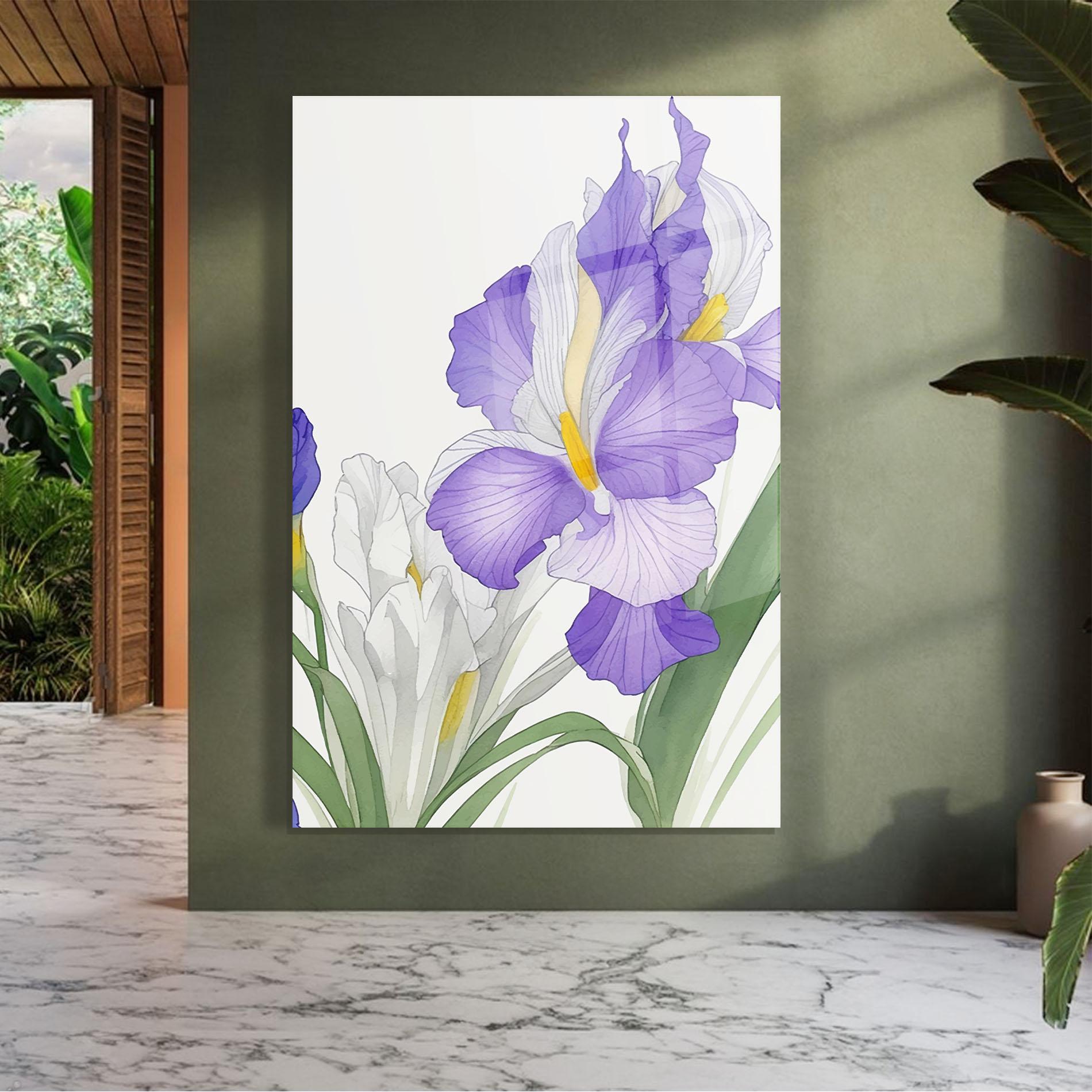 Стъклена картина Irirs Hand Drawn mockup 7