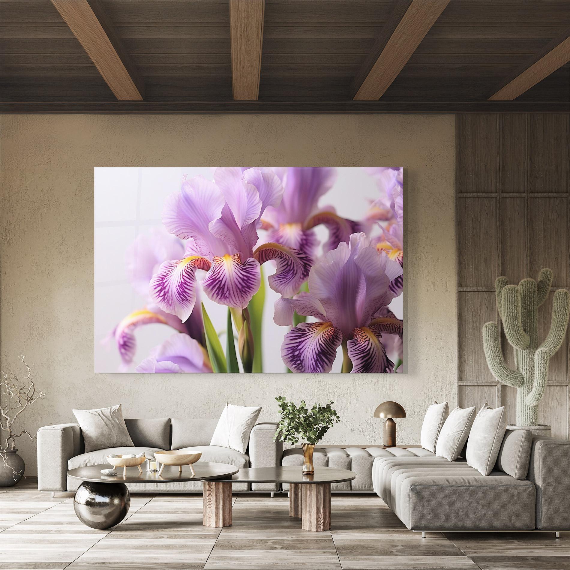 Стъклена картина Iris In Vase mockup 8