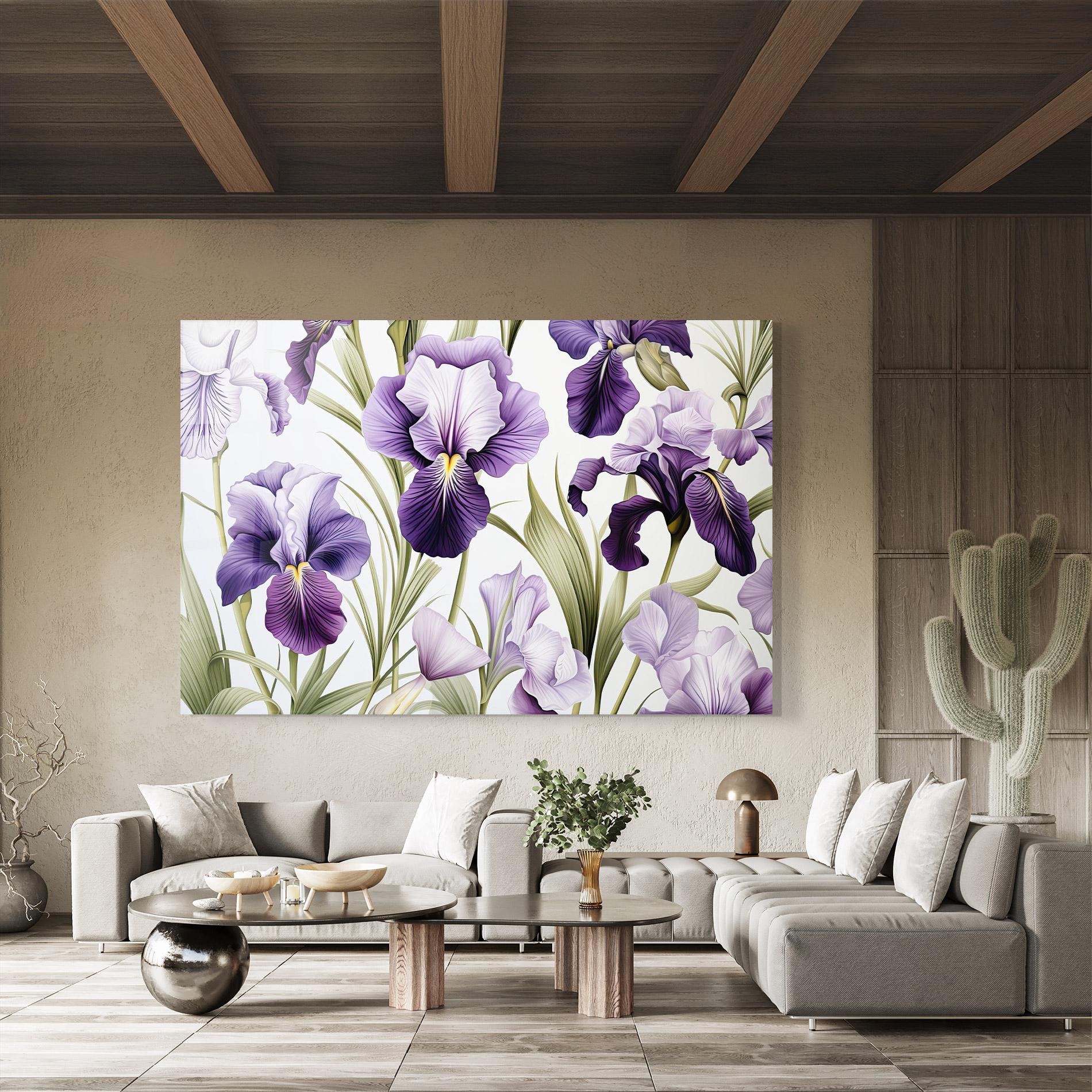 Стъклена картина Iris Painting mockup 8