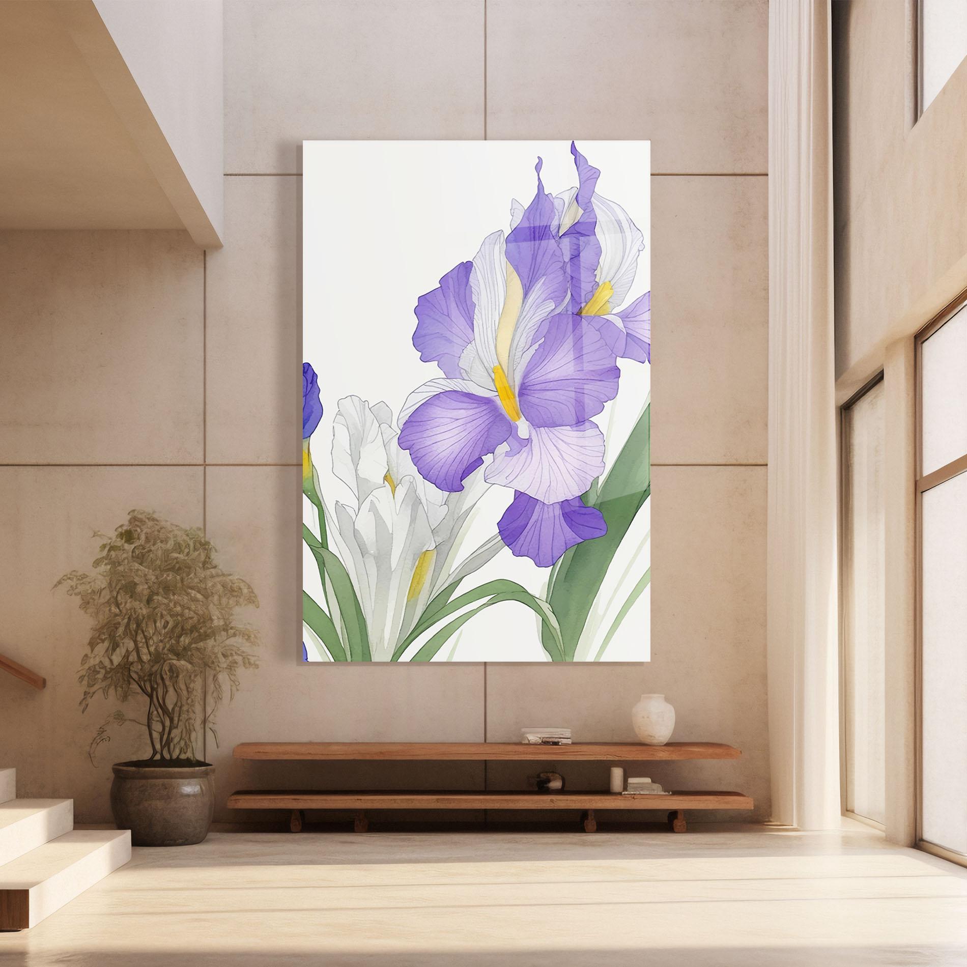 Стъклена картина Irirs Hand Drawn mockup 8