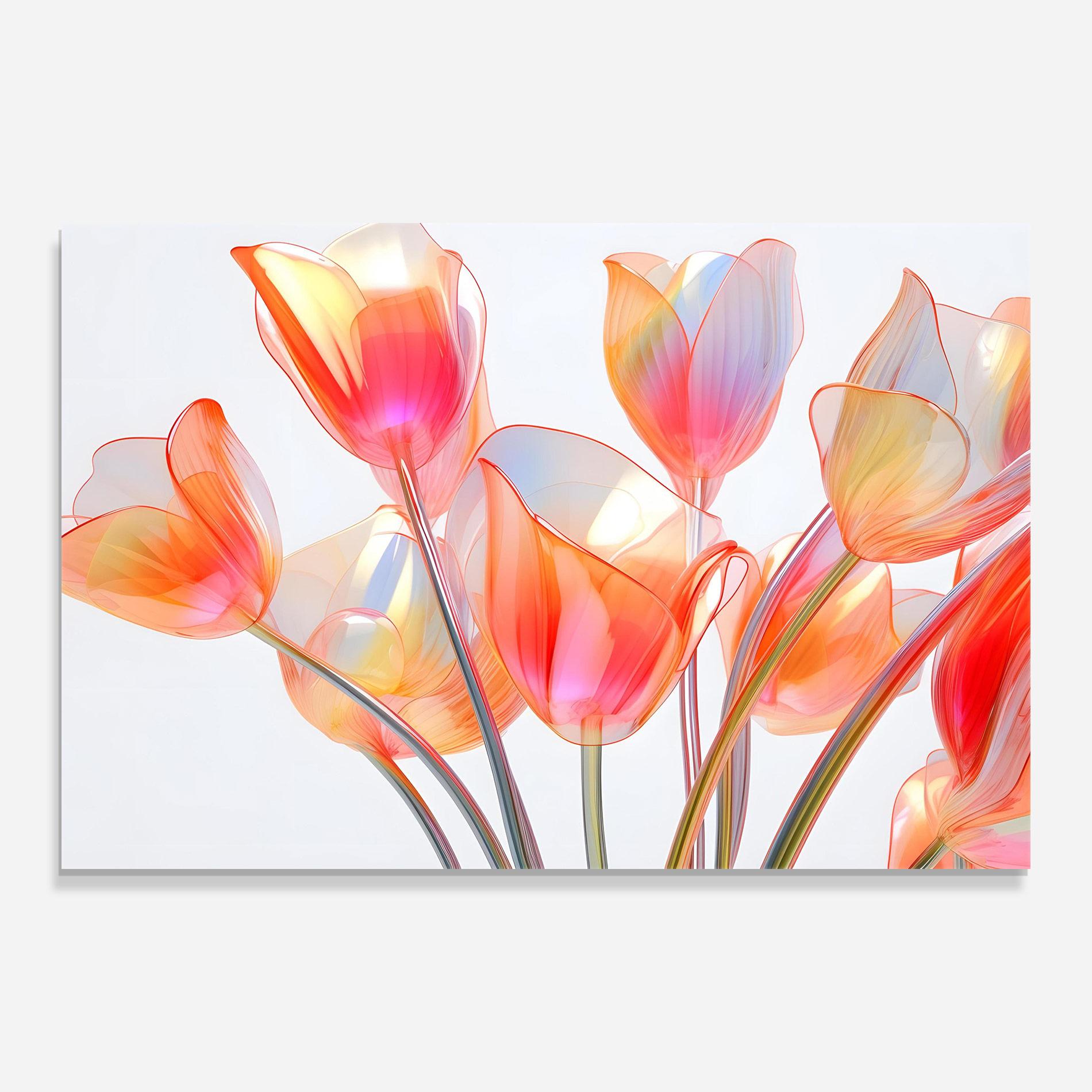 Стъклена картина Orange Glass Tulip mockup 0