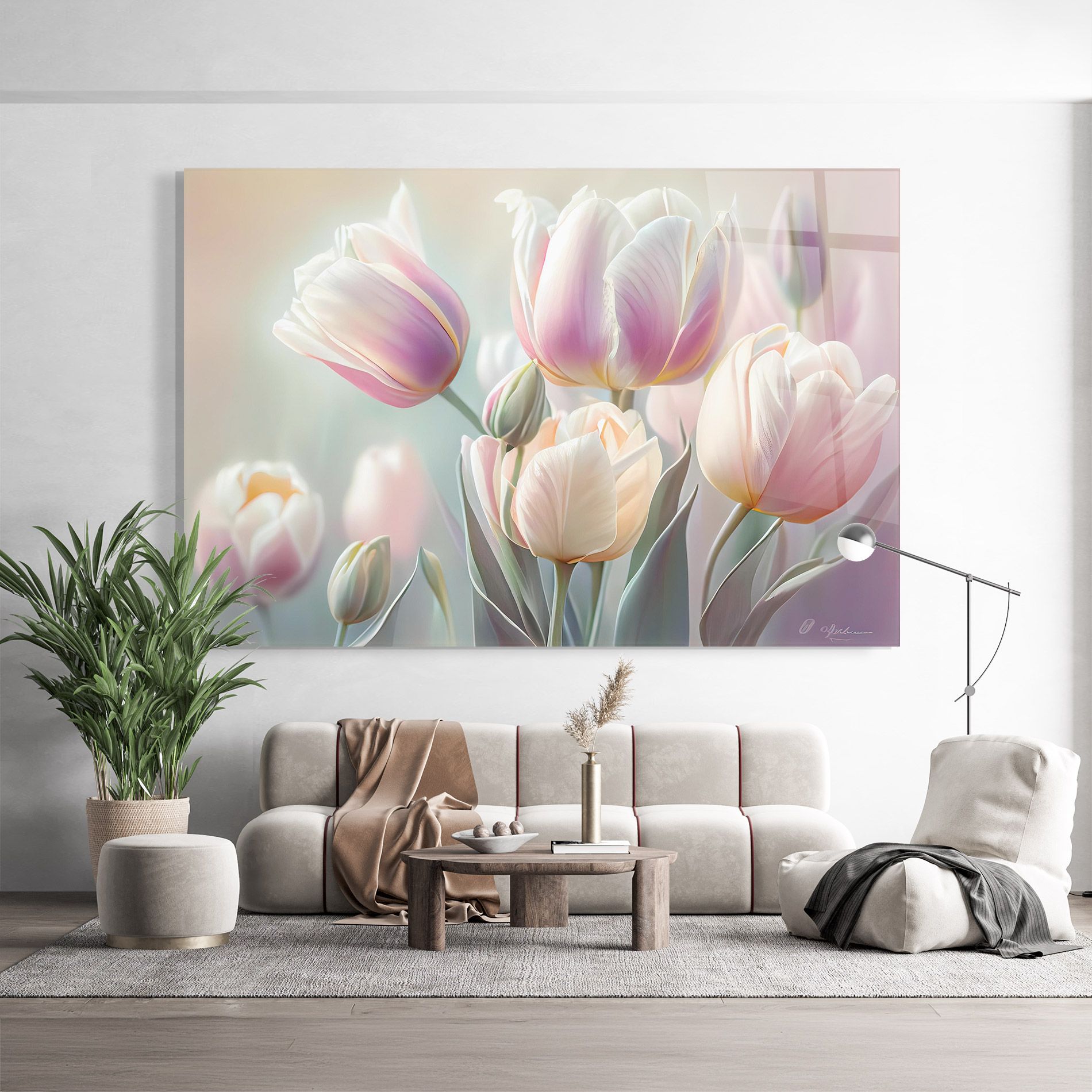 Dreamy White Tulips mockup 9