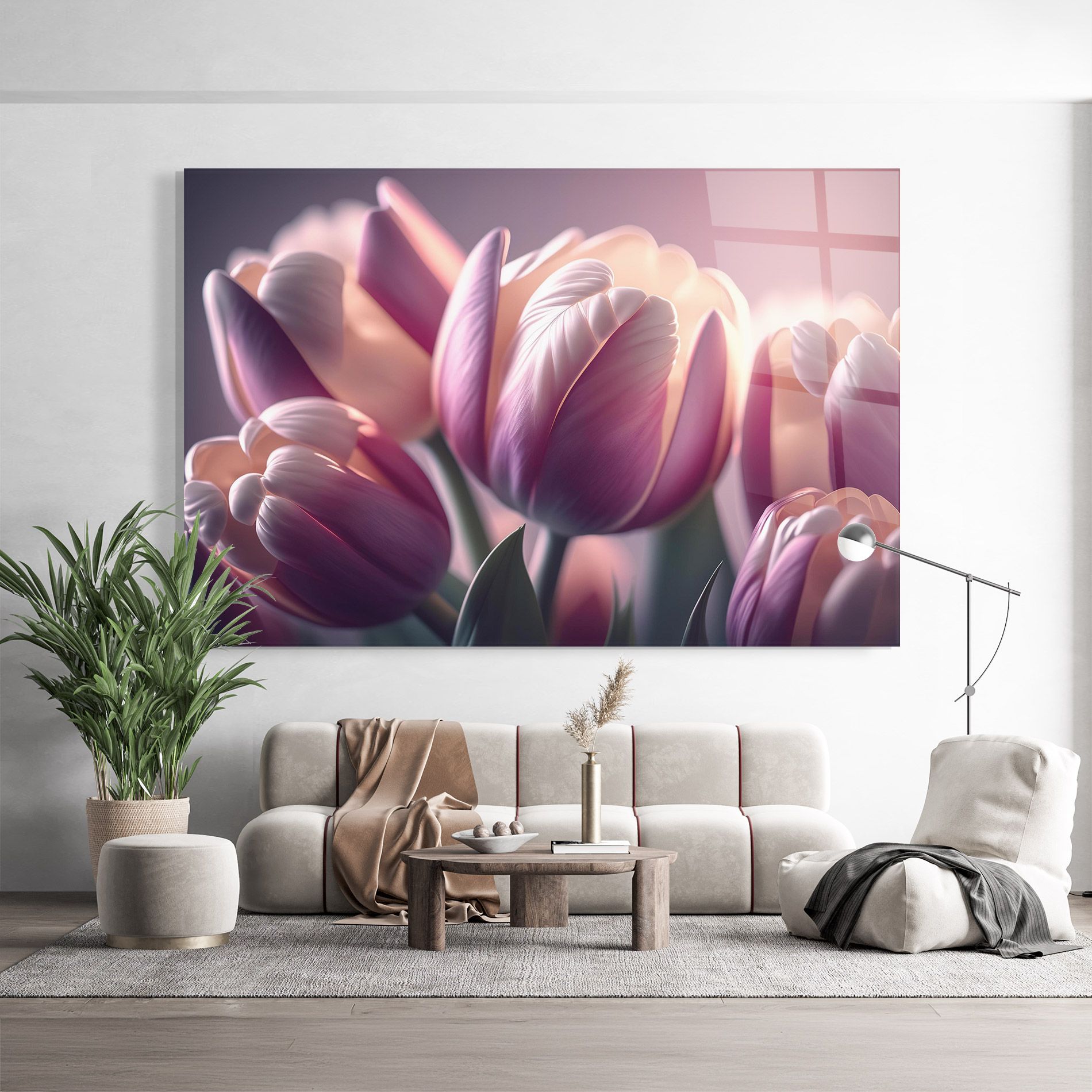 Pastel Pink Tulips mockup 9