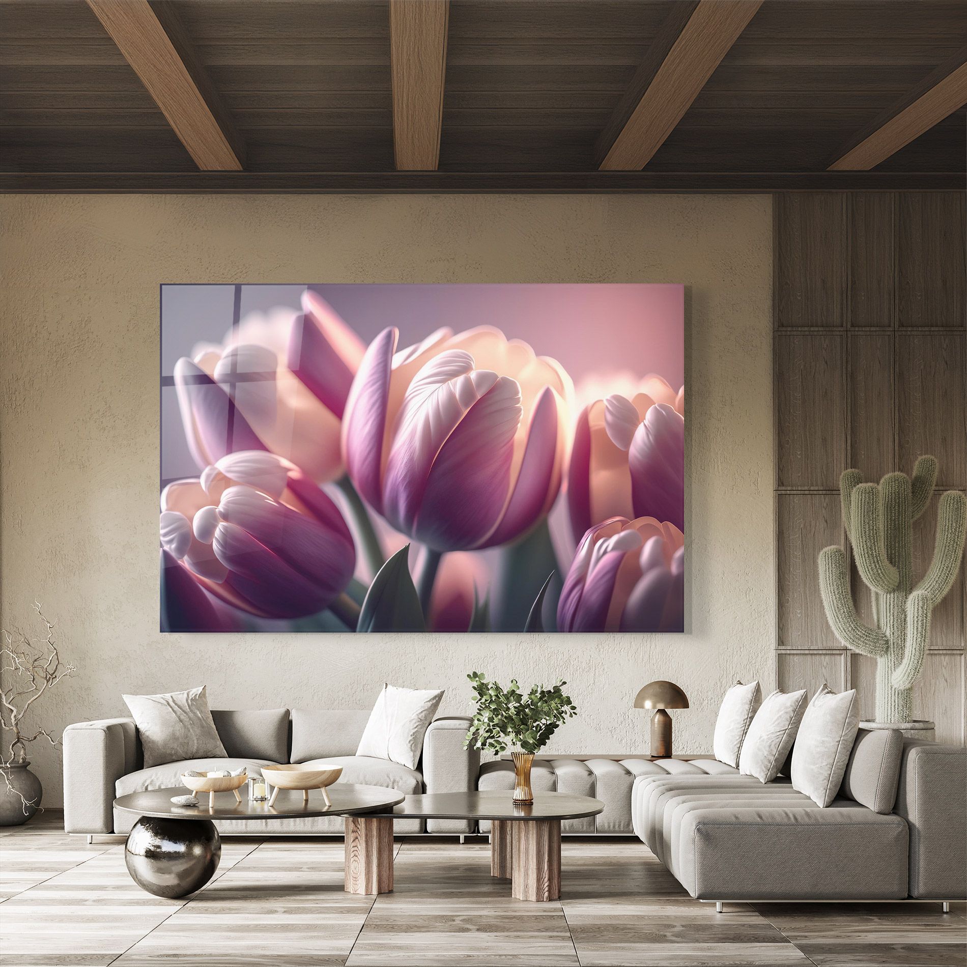 Pastel Pink Tulips mockup 8