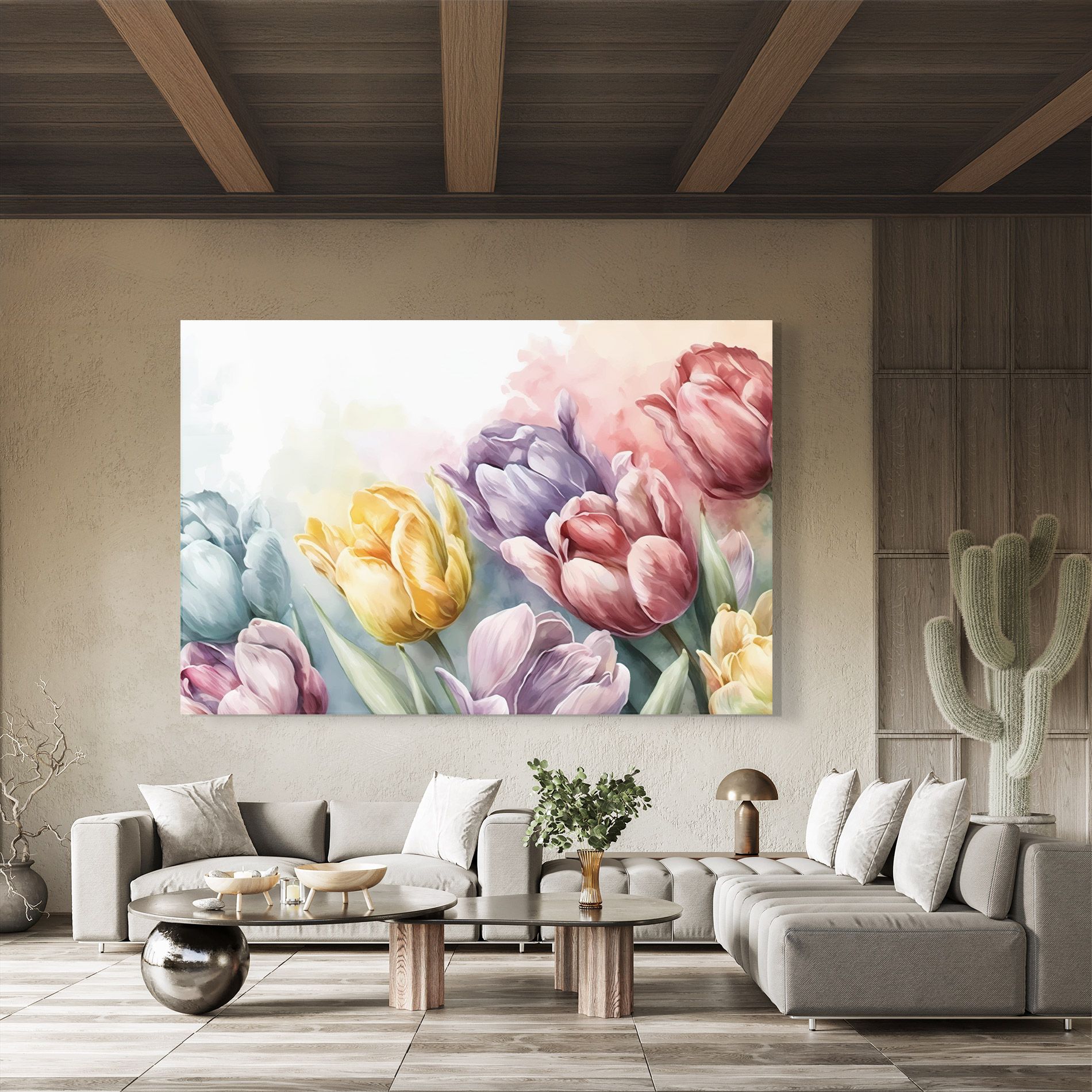 Pastel Tulips mockup 8