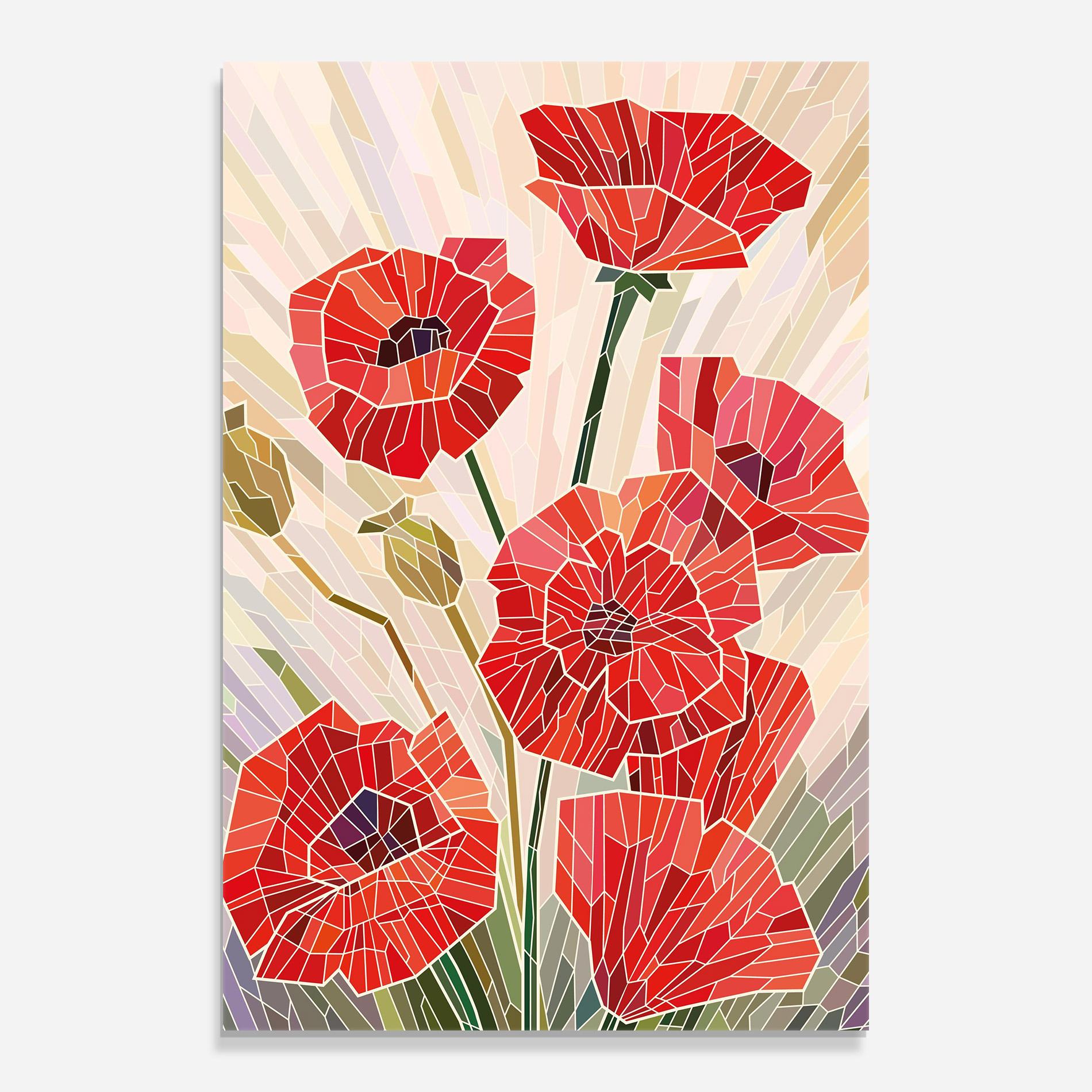 Стъклена картина Poppy Glass mockup 0