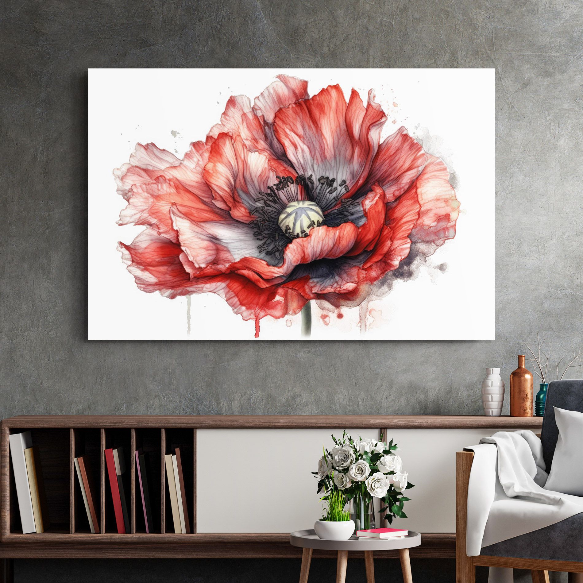 Painted Red Poppy mockup 2