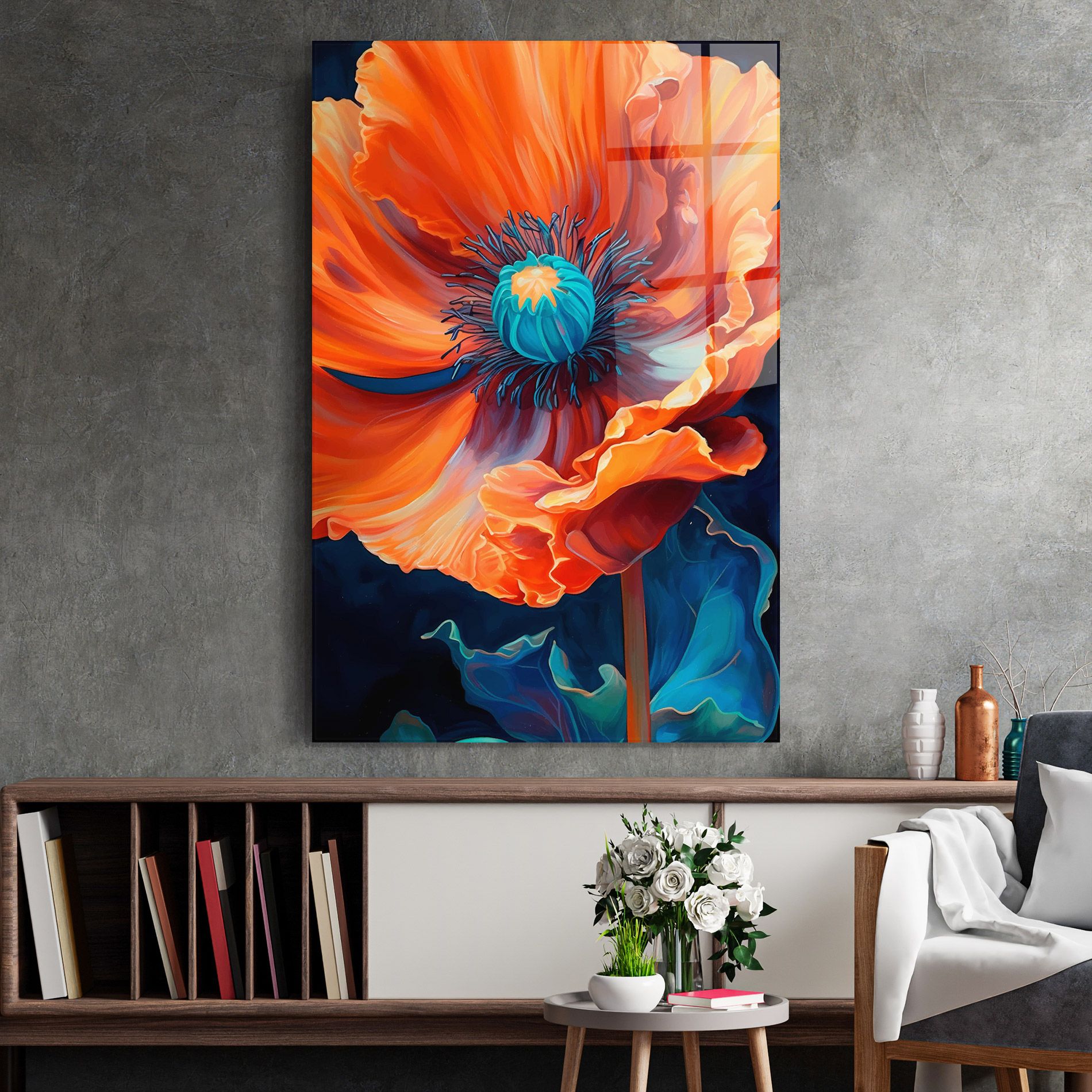 Orange Blue Poppy mockup 2