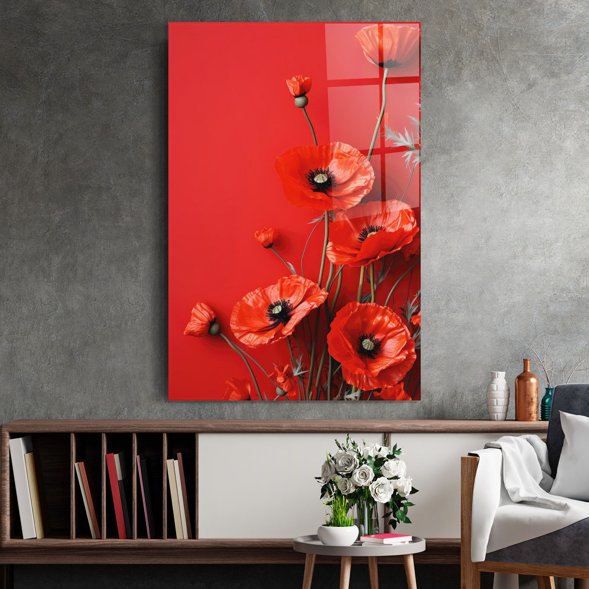 Poppies On The Table mockup 2