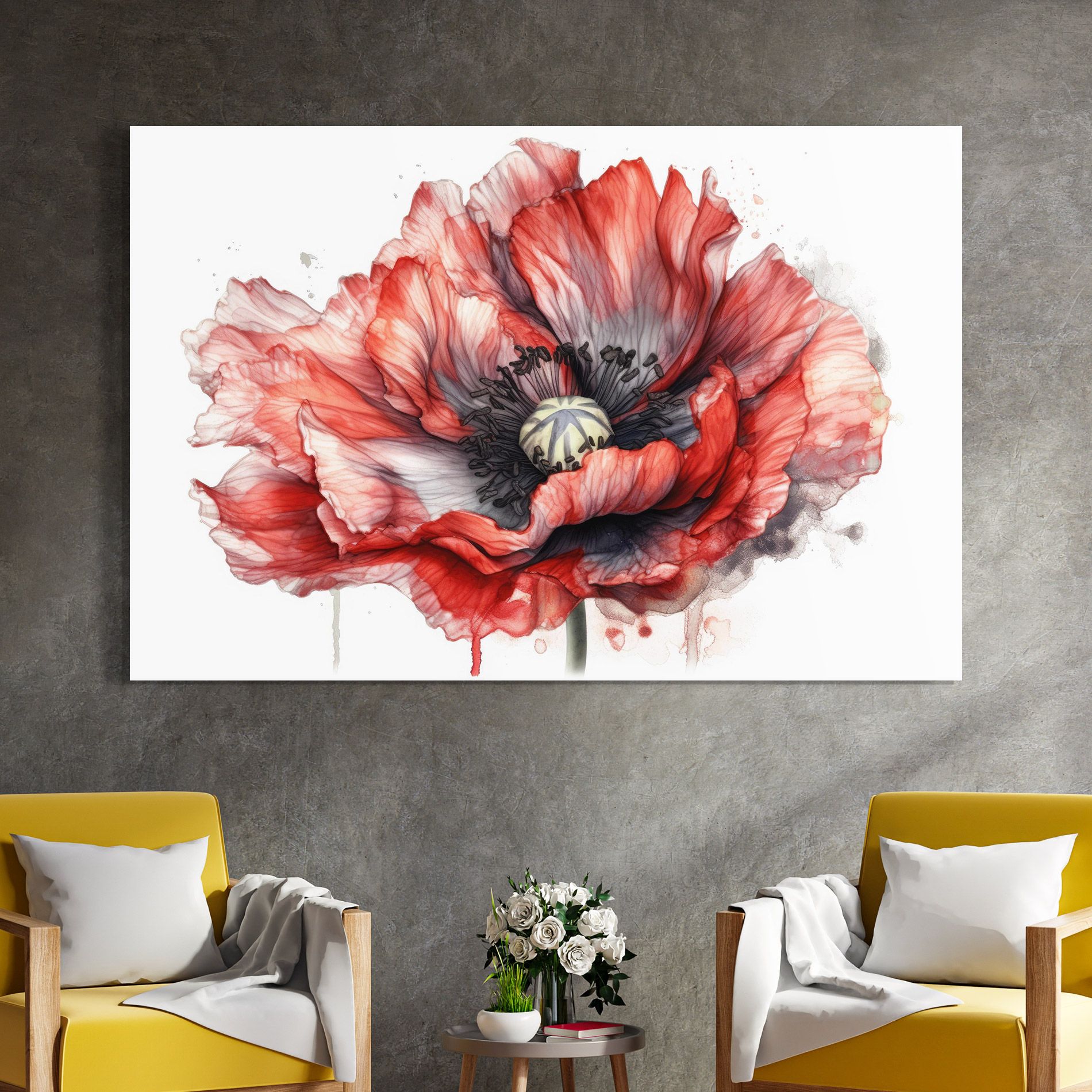 Painted Red Poppy mockup 4