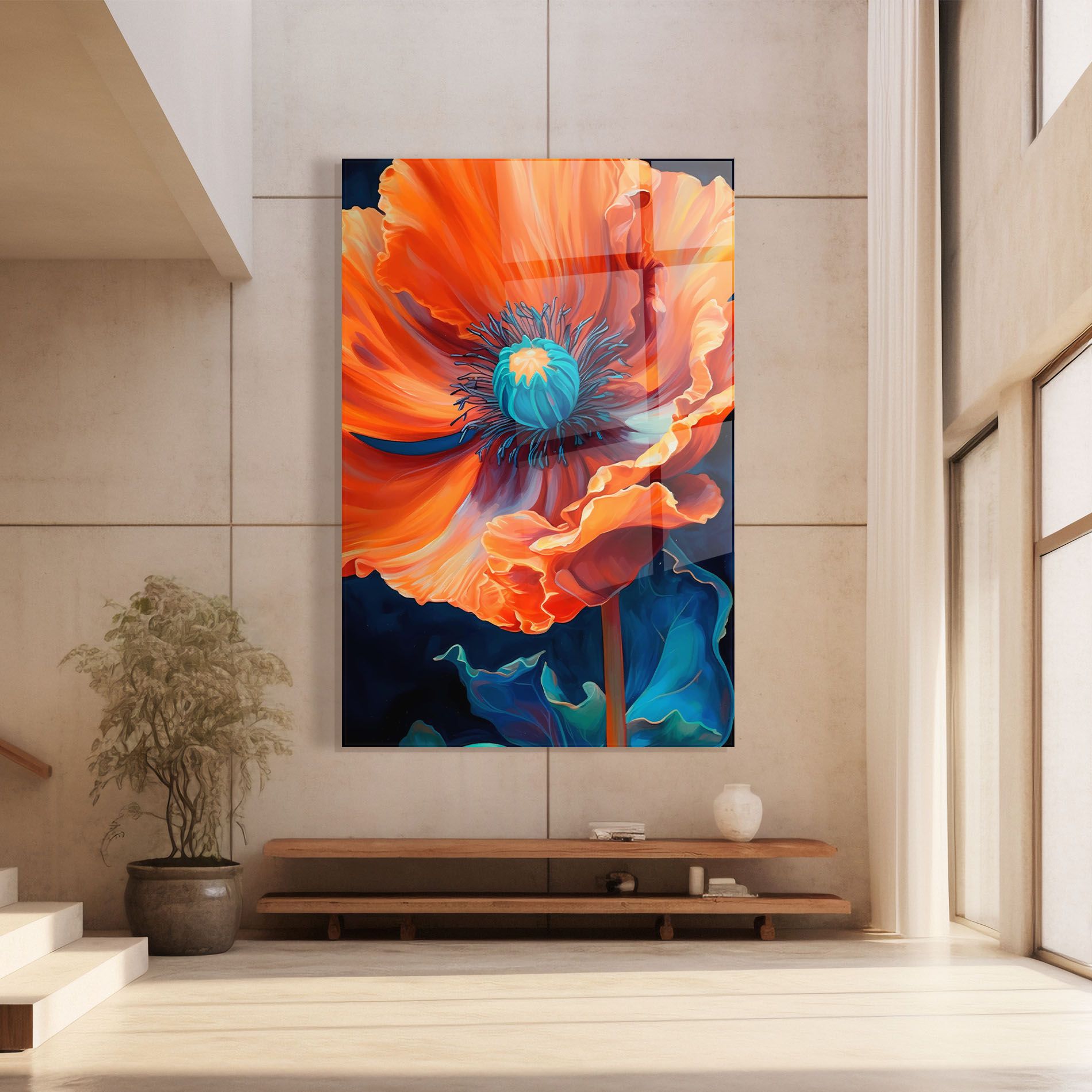 Orange Blue Poppy mockup 8