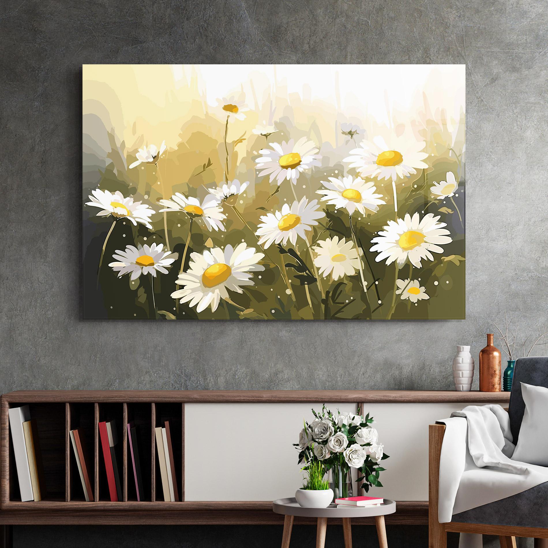 Стъклена картина Daily Daisy mockup 2